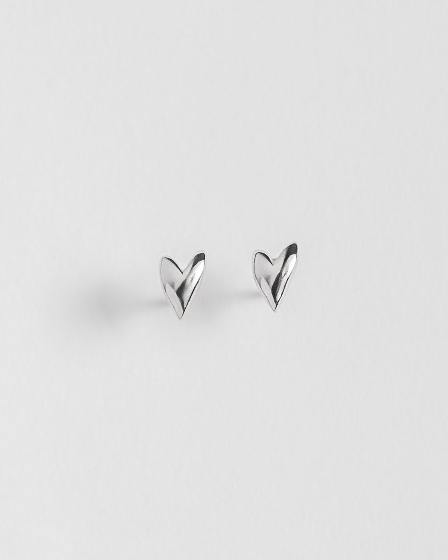 The Heart Stud Earrings