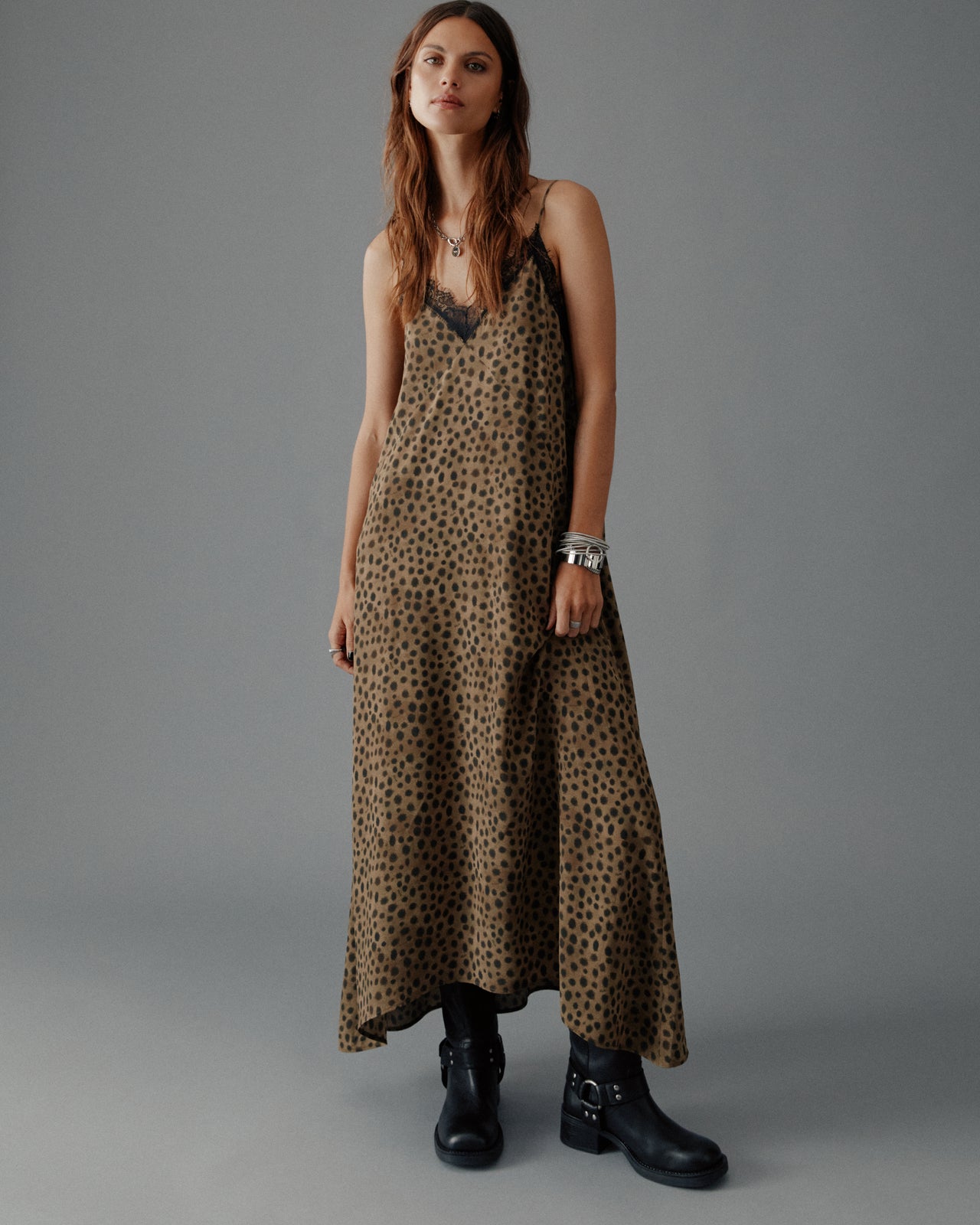 The Leo Laced Long Slip Dress
