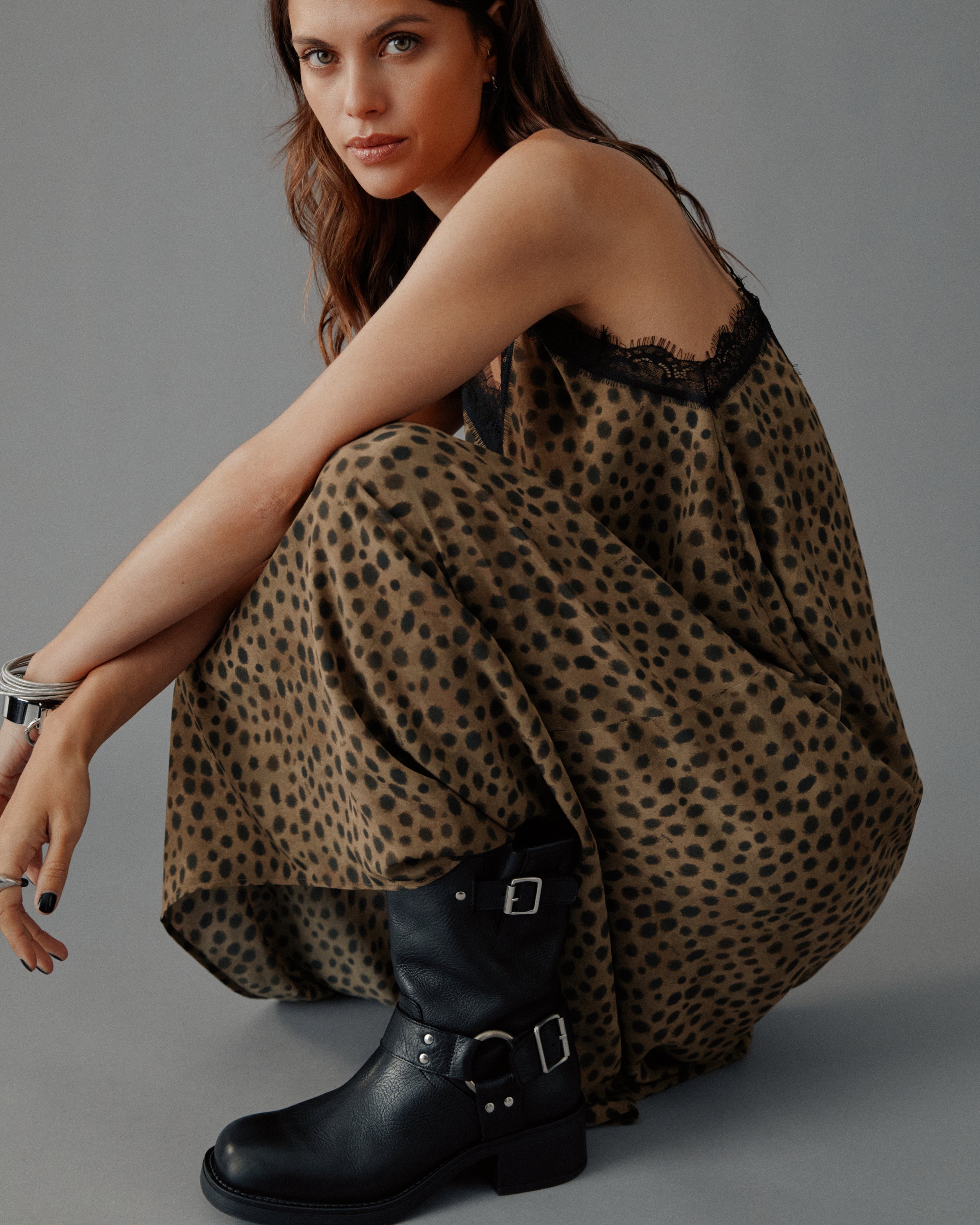 The Leo Laced Long Slip Dress