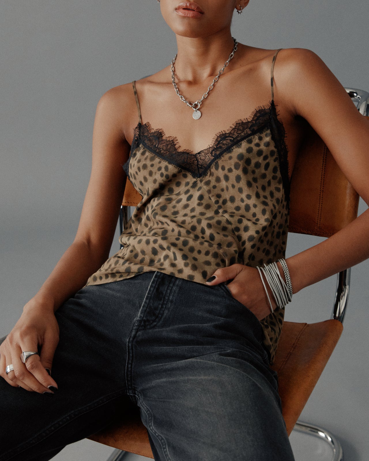 The Leo Laced Slip Top