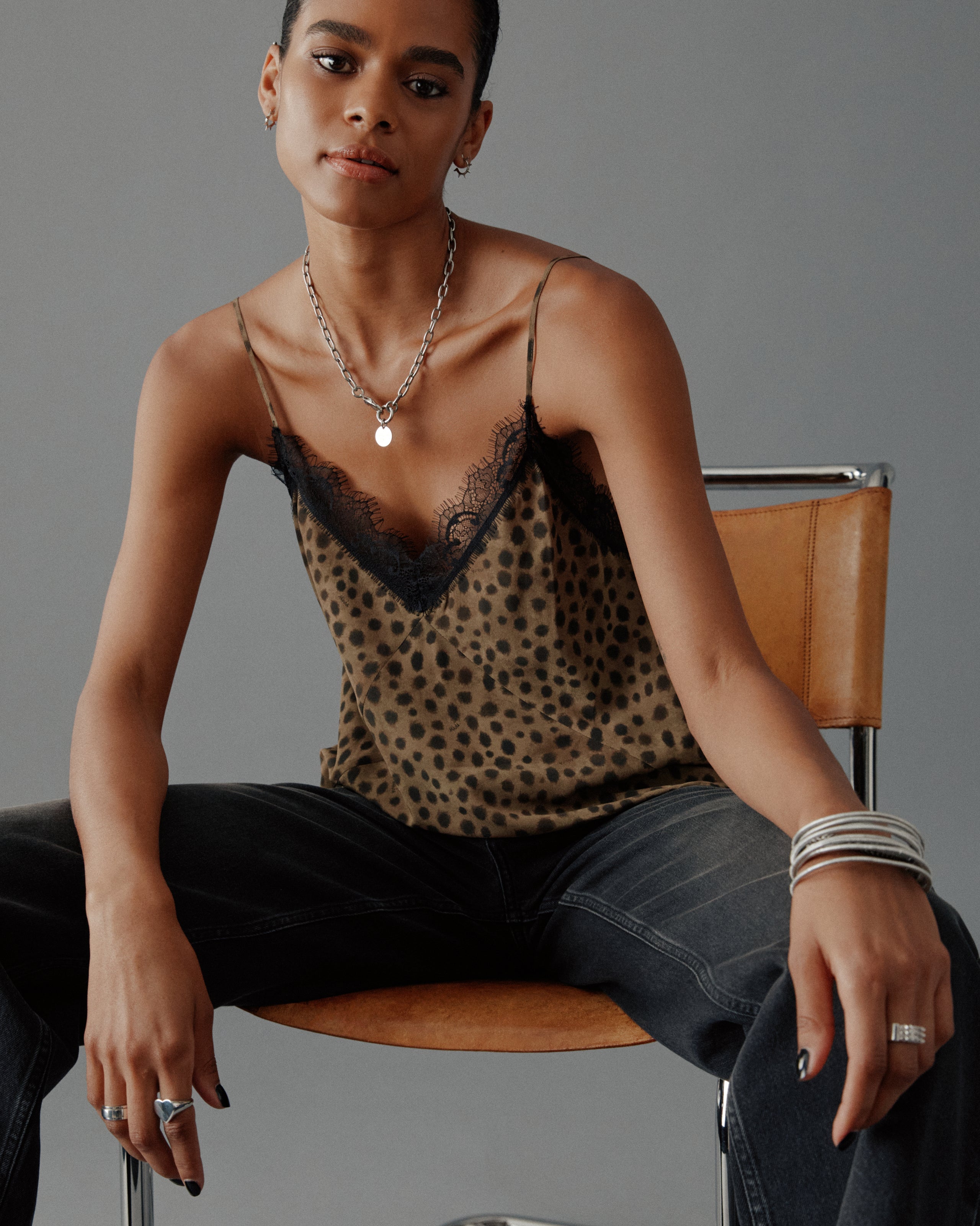 The Leo Laced Slip Top