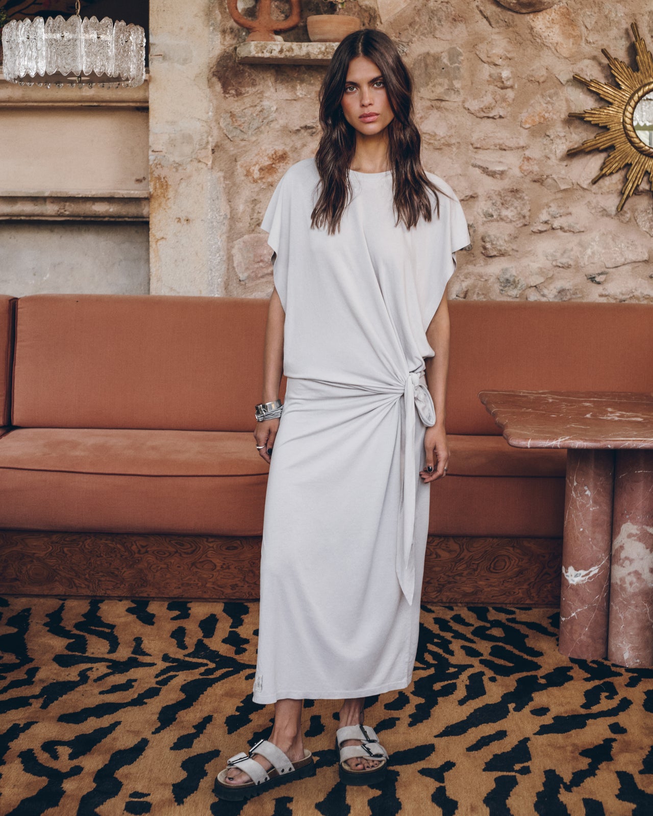 The Light Long Knotted Batwing Dress