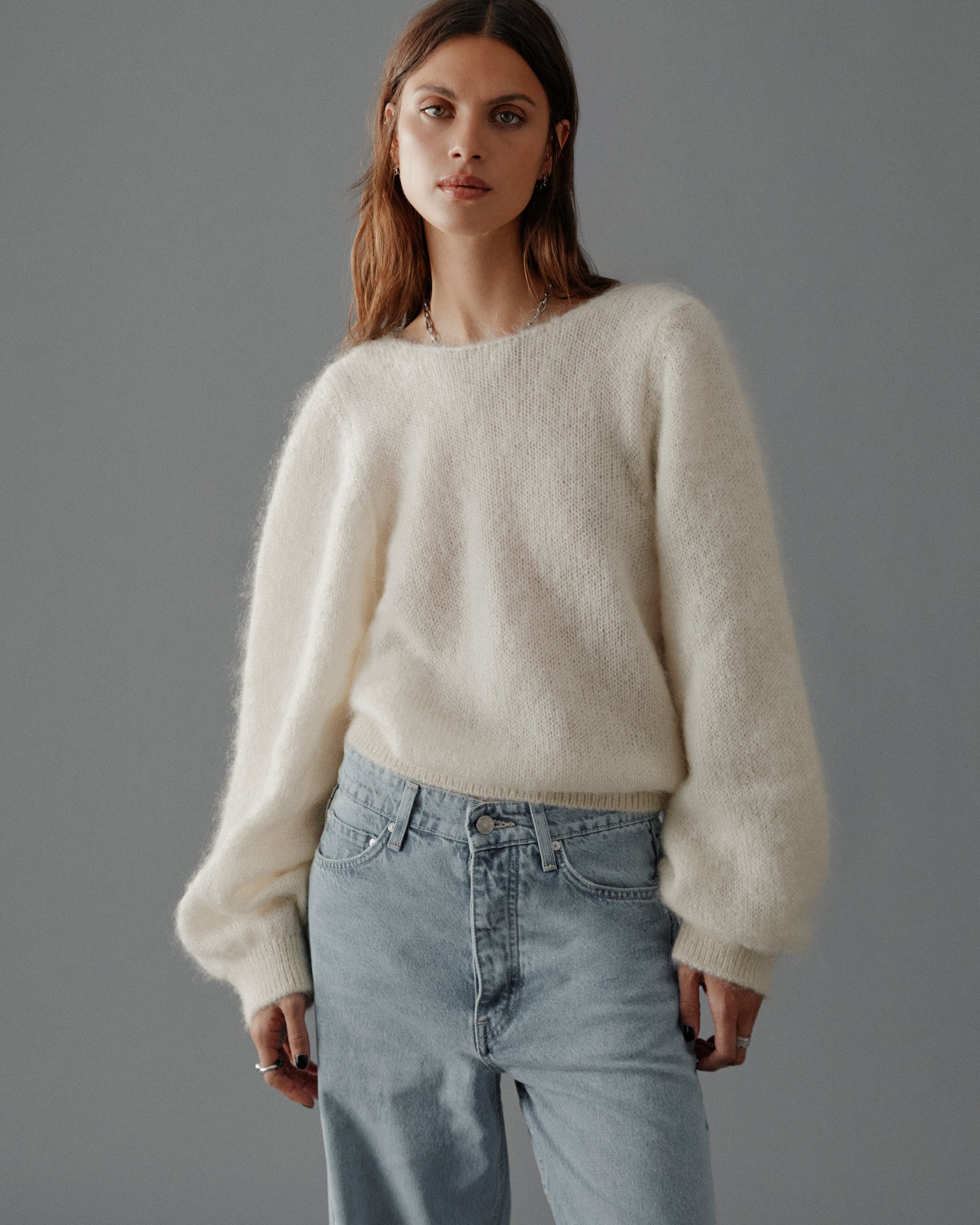 The Light Low Back Knotted Knit Sweater