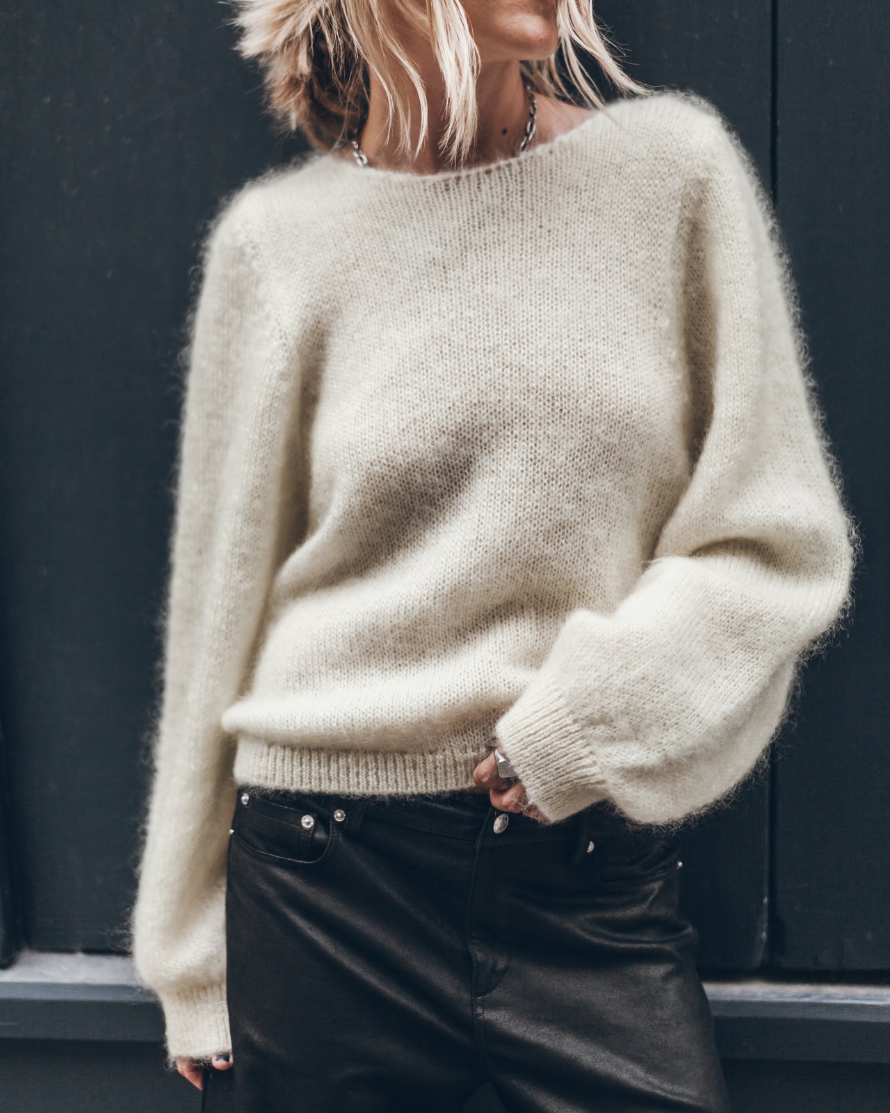 The Light Low Back Knotted Knit Sweater