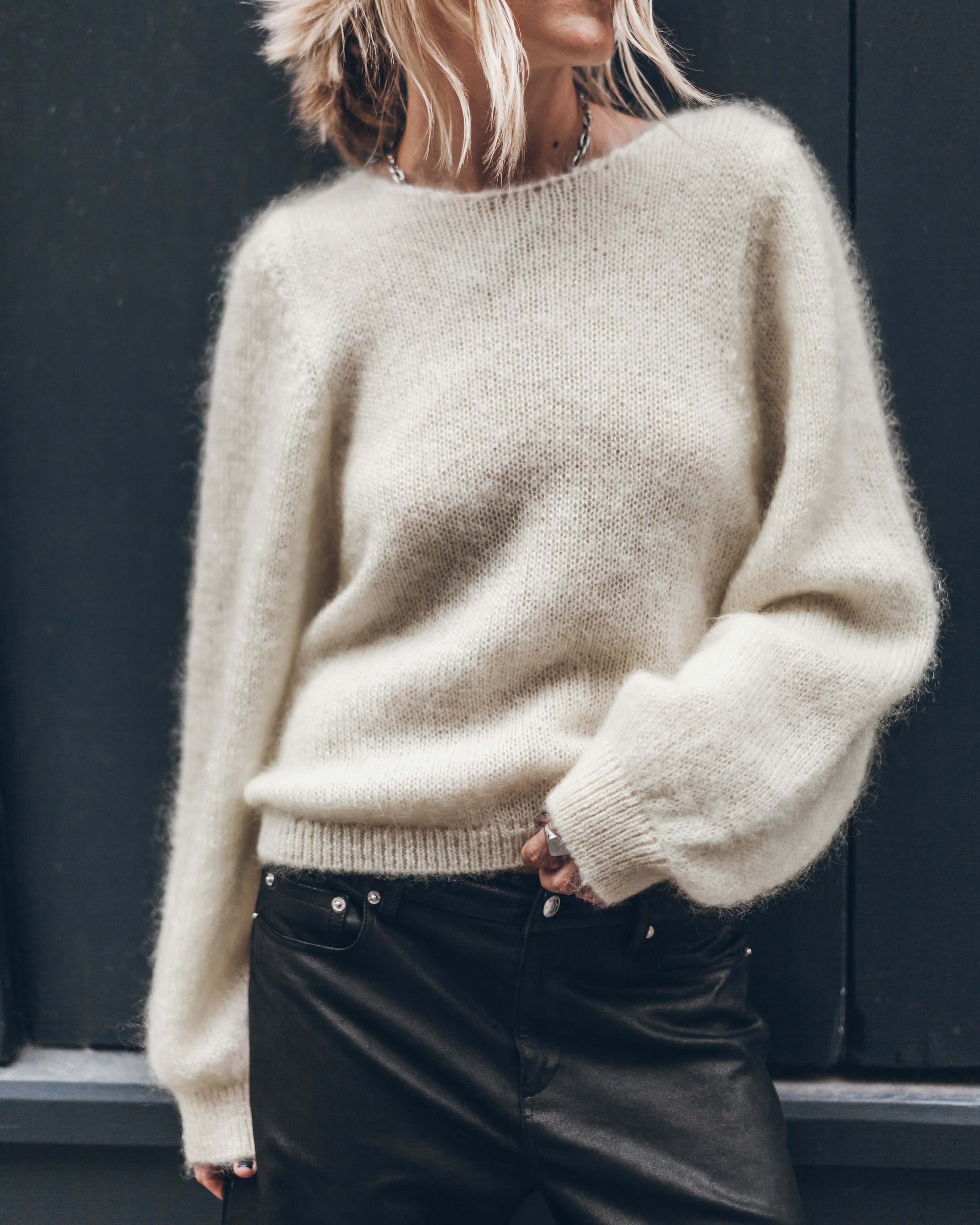 The Light Low Back Knotted Knit Sweater