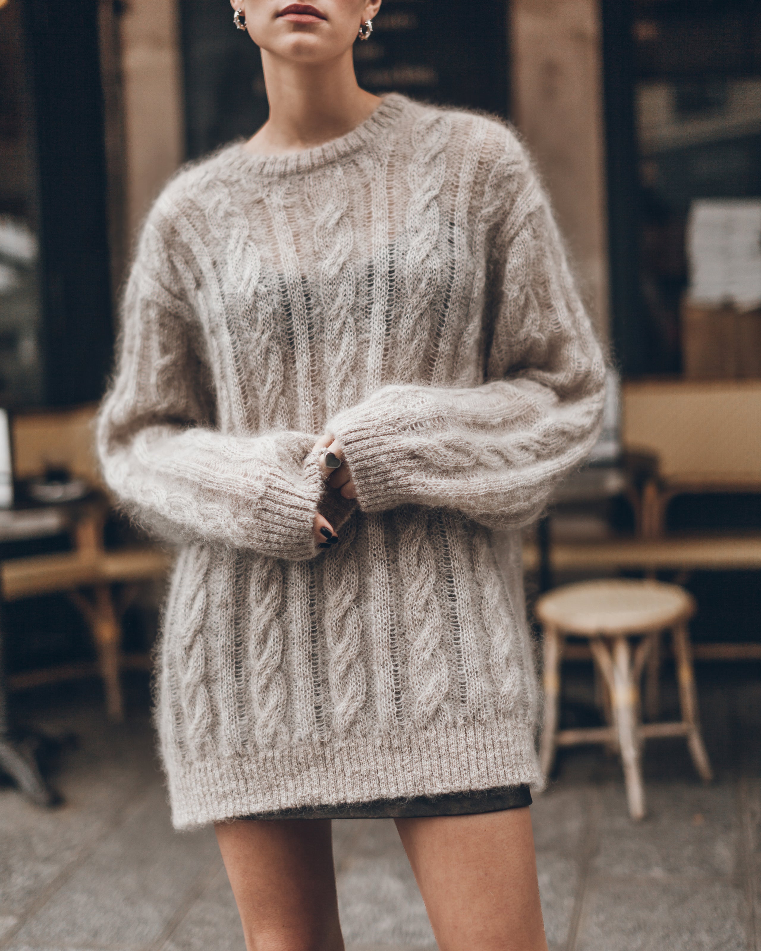 The Light Oversized Cable Knitted Sweater