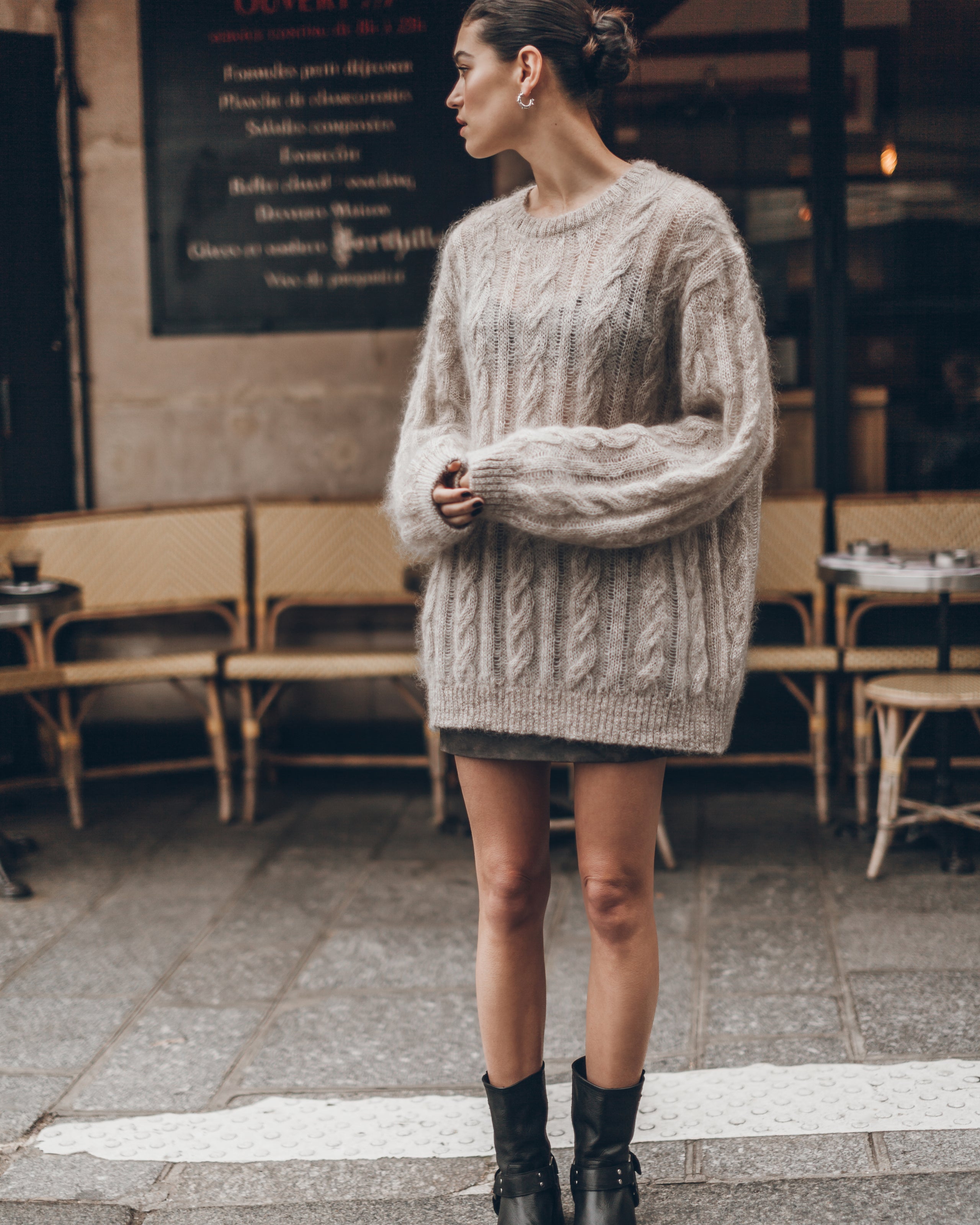 The Light Oversized Cable Knitted Sweater