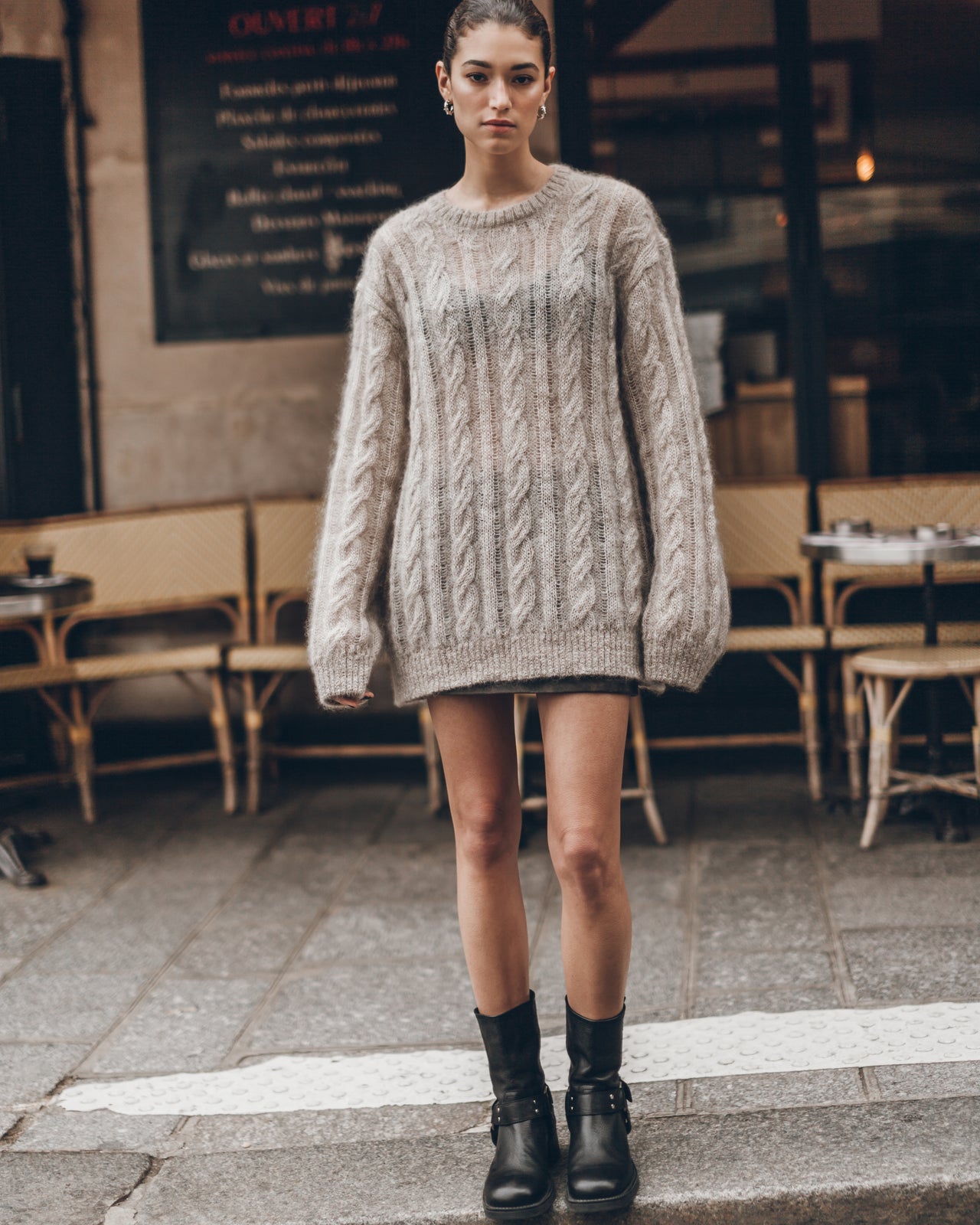 The Light Oversized Cable Knitted Sweater