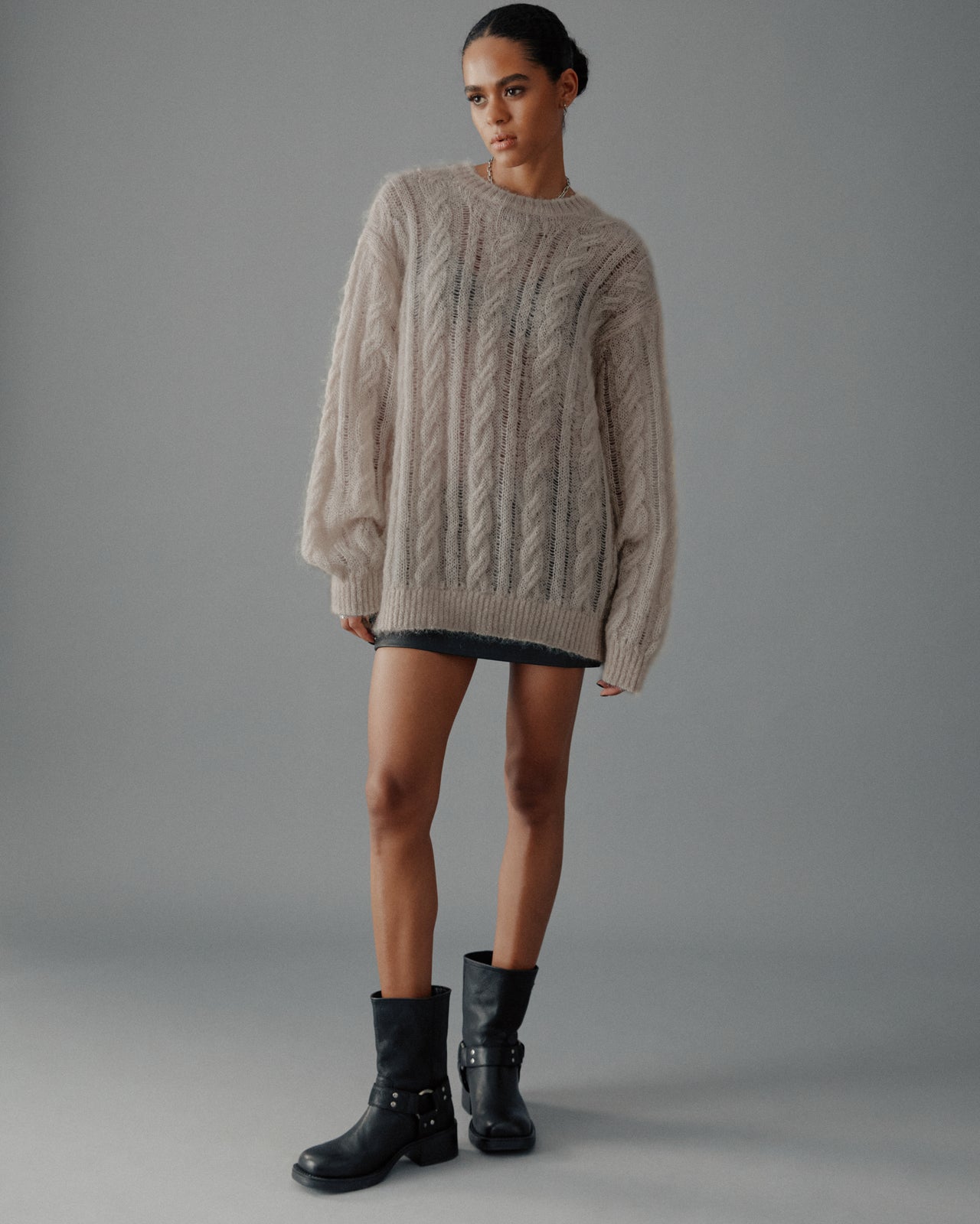 The Light Oversized Cable Knitted Sweater