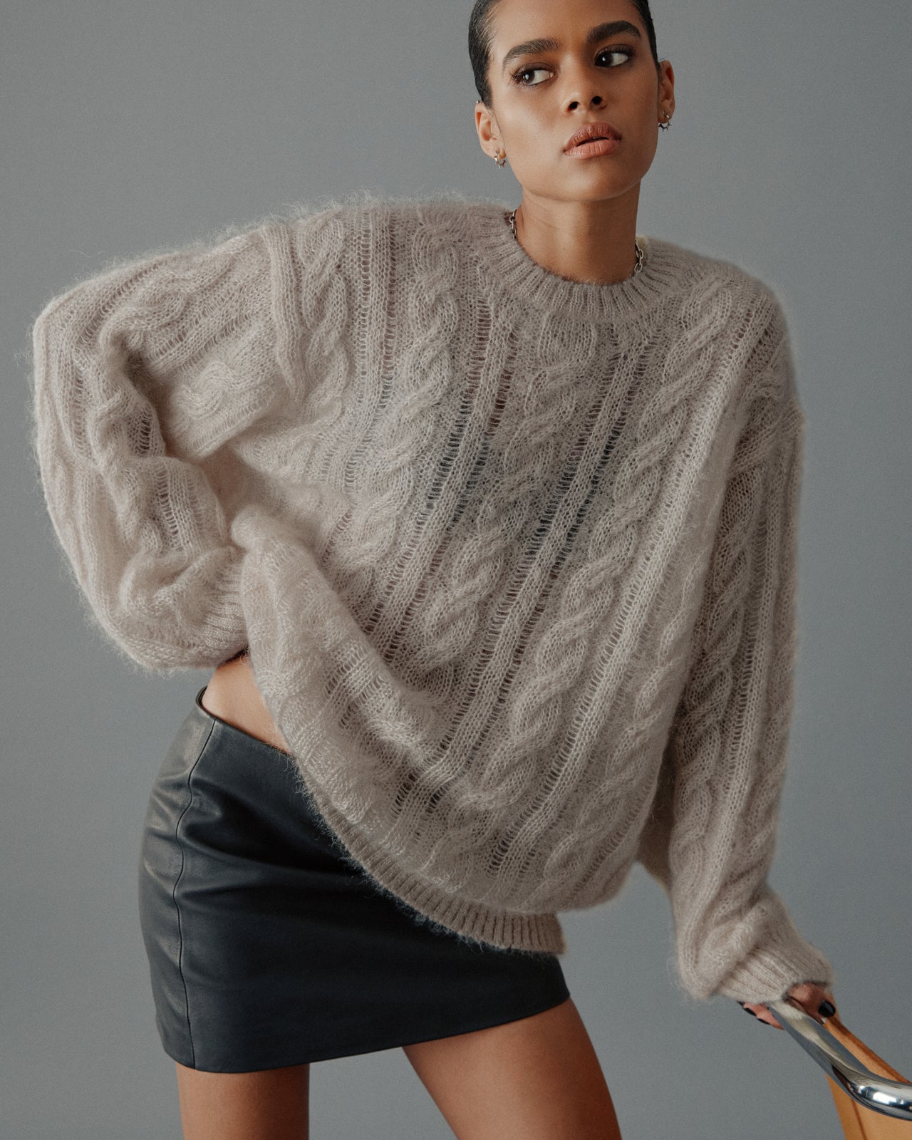 The Light Oversized Cable Knitted Sweater