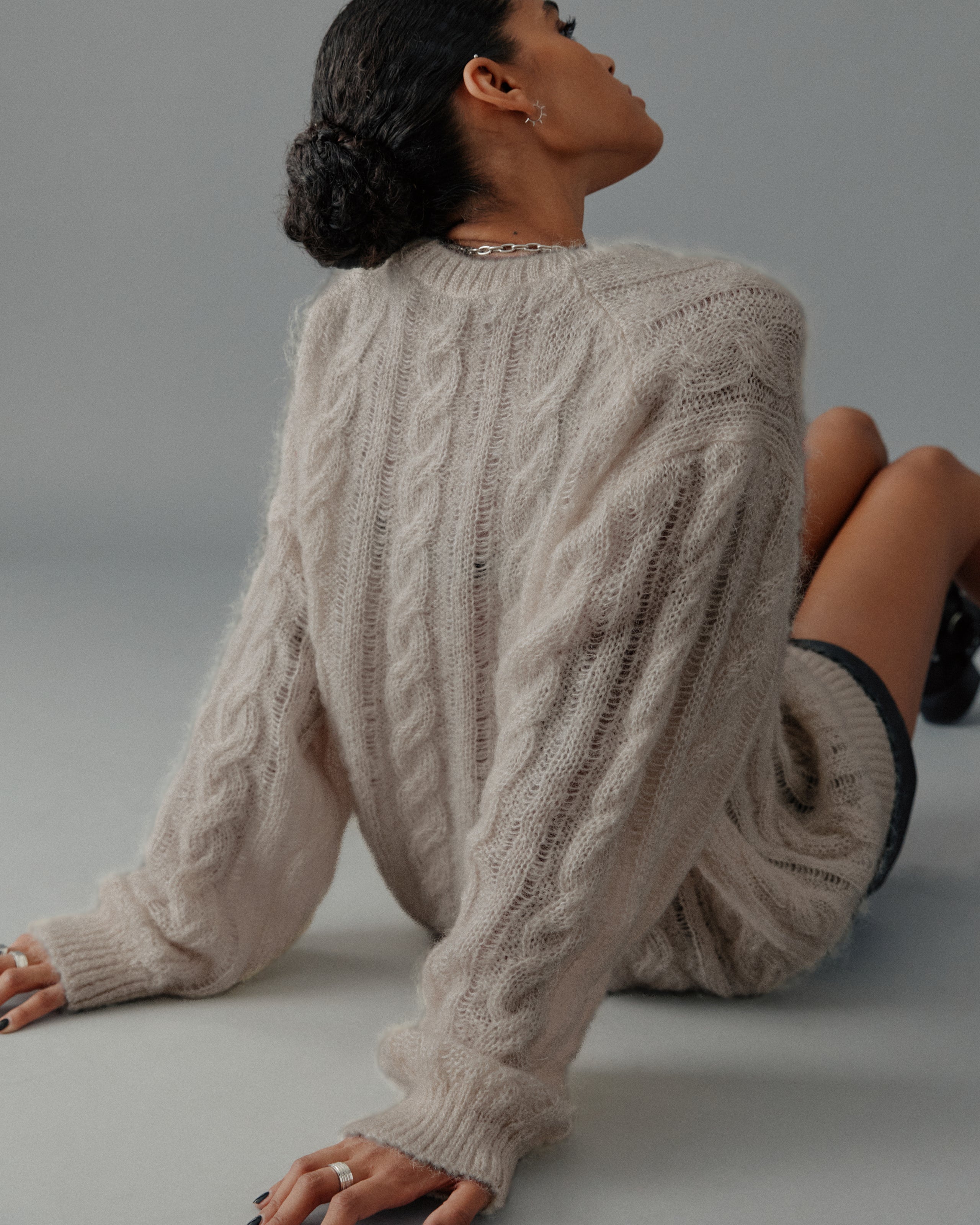 The Light Oversized Cable Knitted Sweater