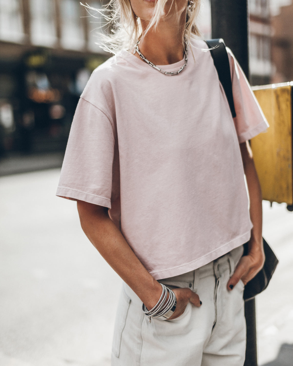 The Light Pink Cropped T-Shirt