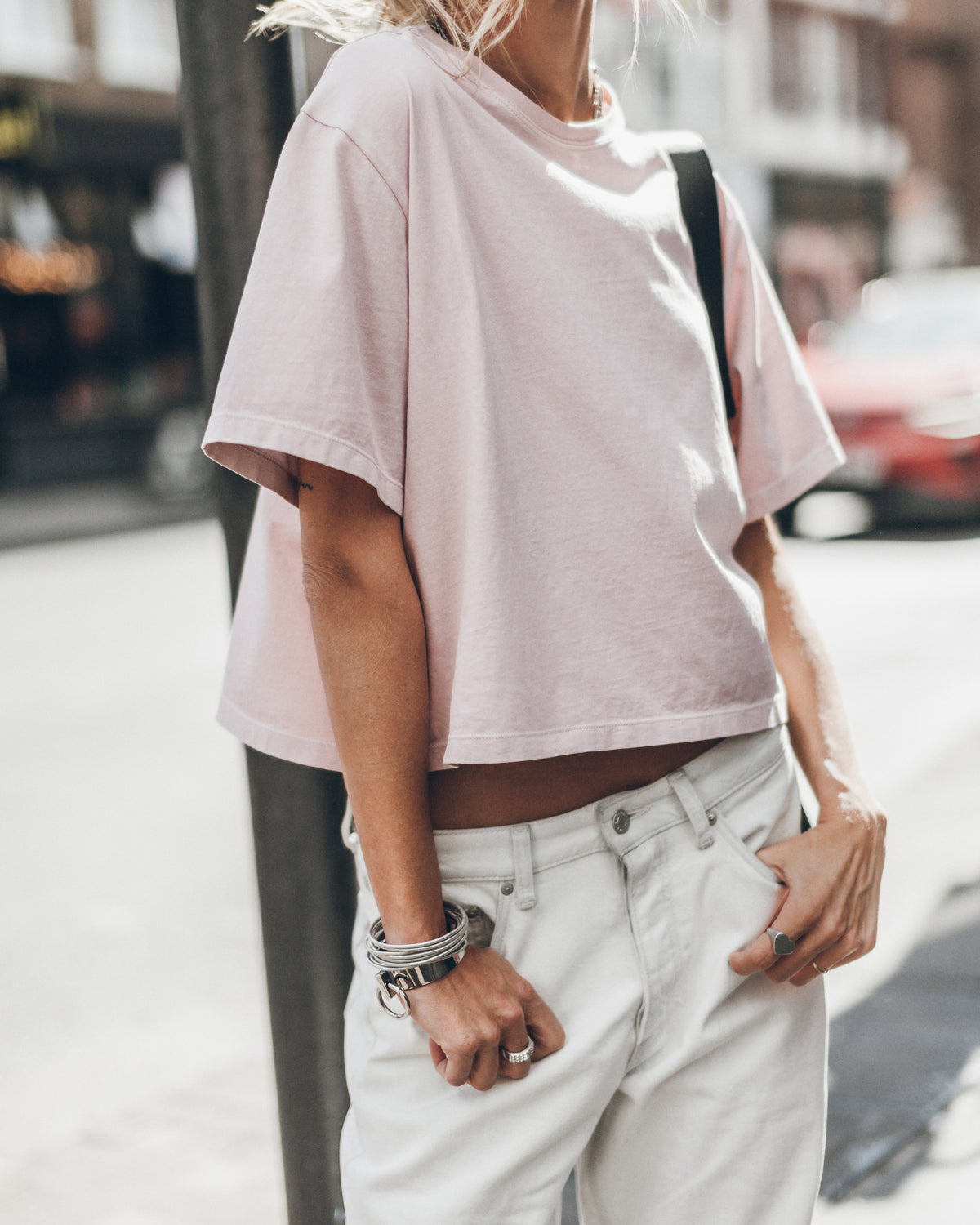 The Light Pink Cropped T-Shirt