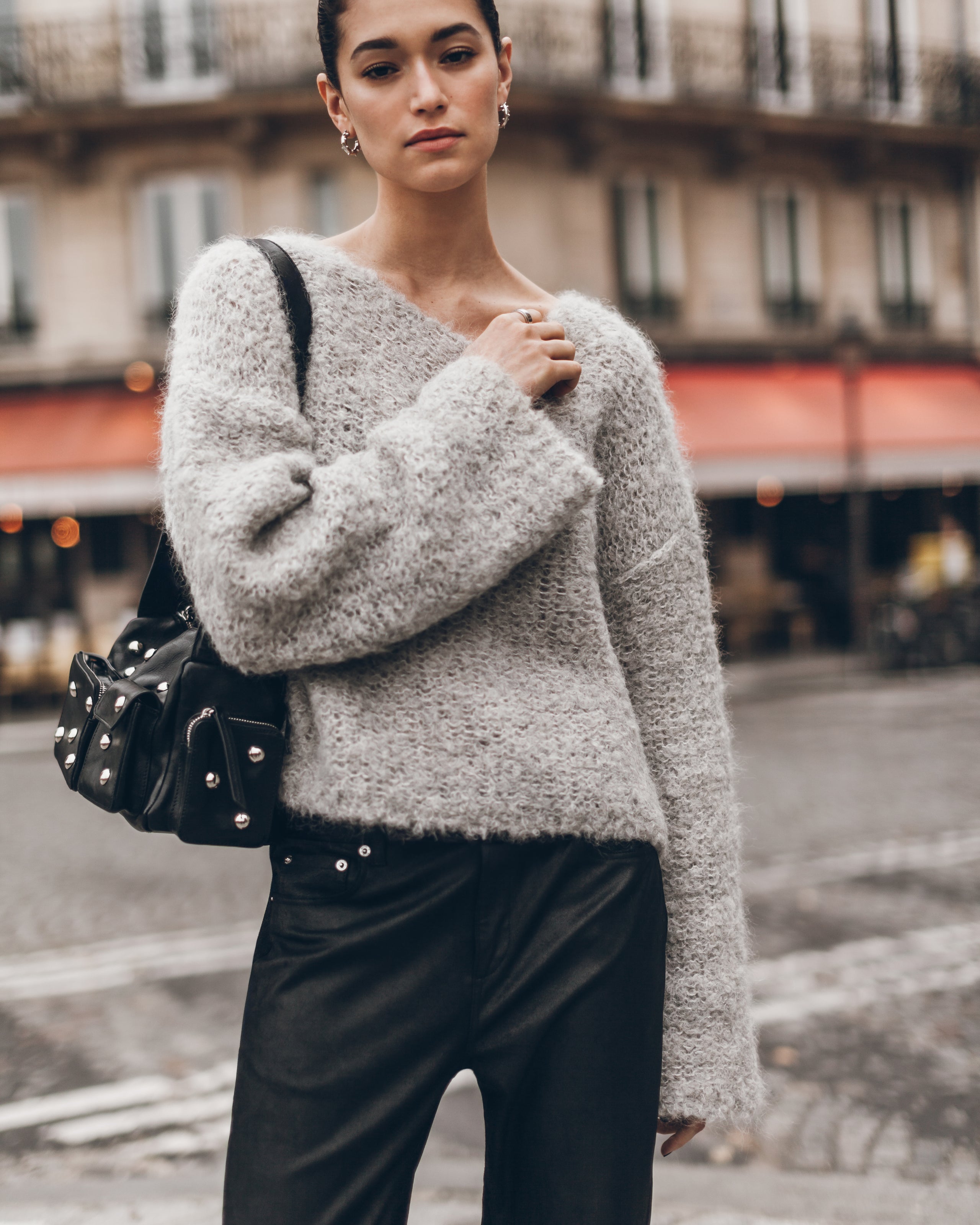 The Light Sherpa Cropped Knitted Sweater