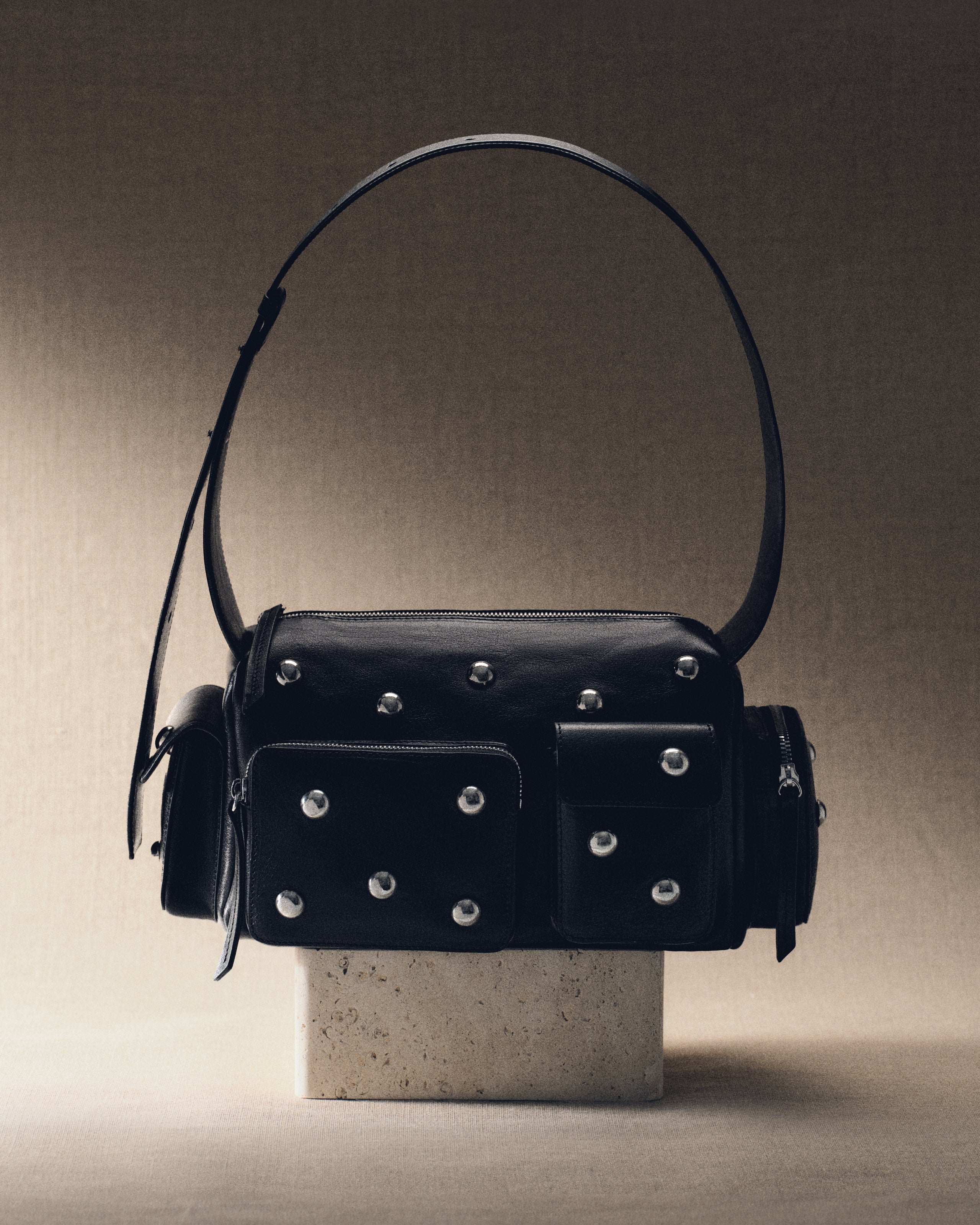 The Black Studded Minou Bag