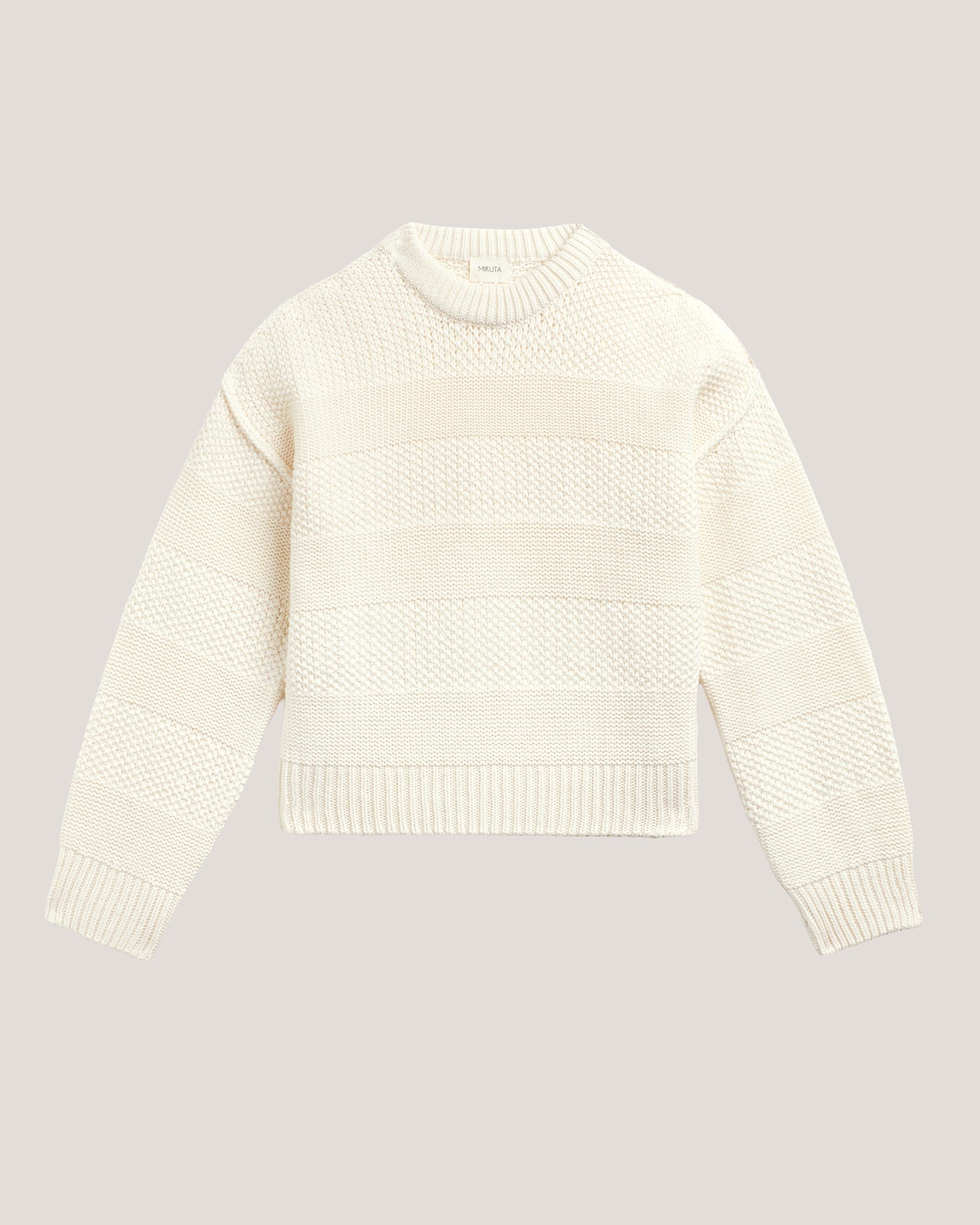 The Off White Textured Knit Sweater