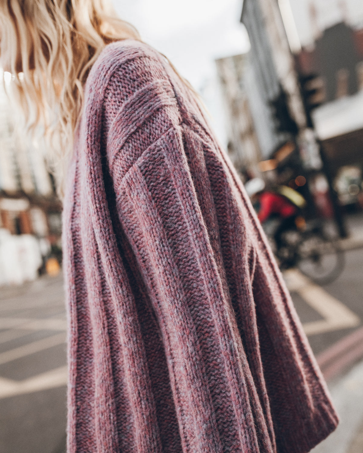 The Pink Chunky Rib Knitted Sweater