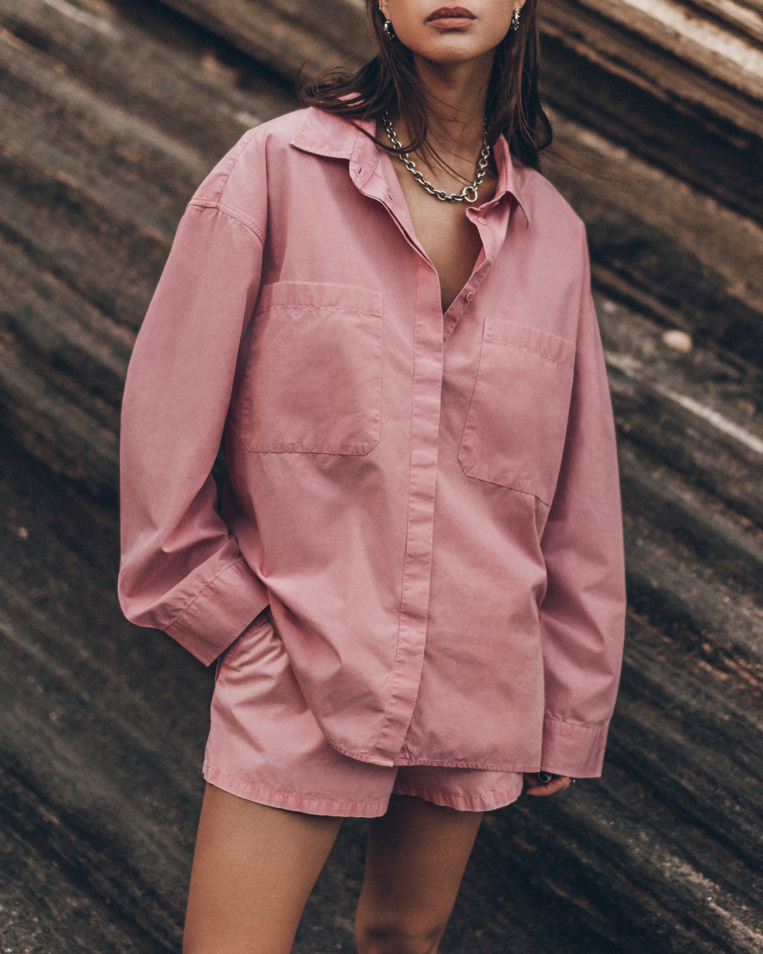 The Pink Cotton Oversized Shirt