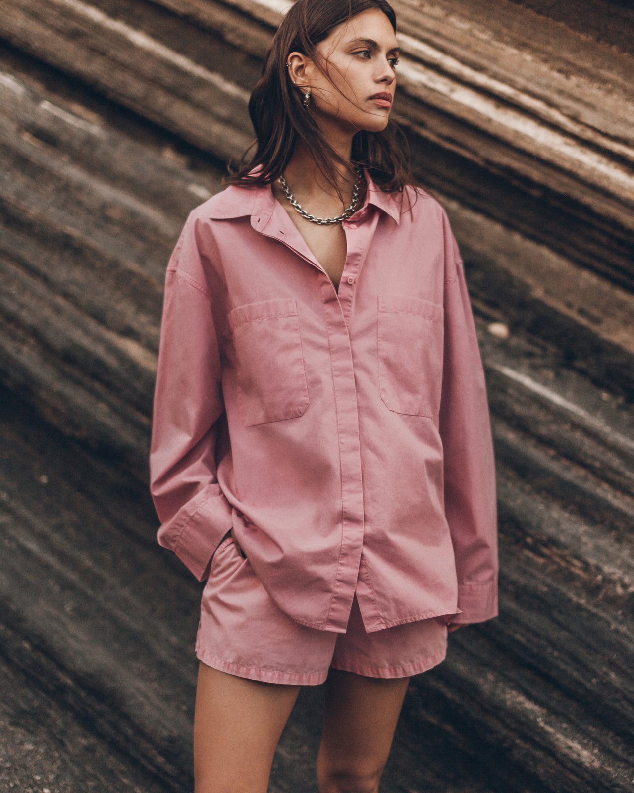The Pink Cotton Oversized Shirt