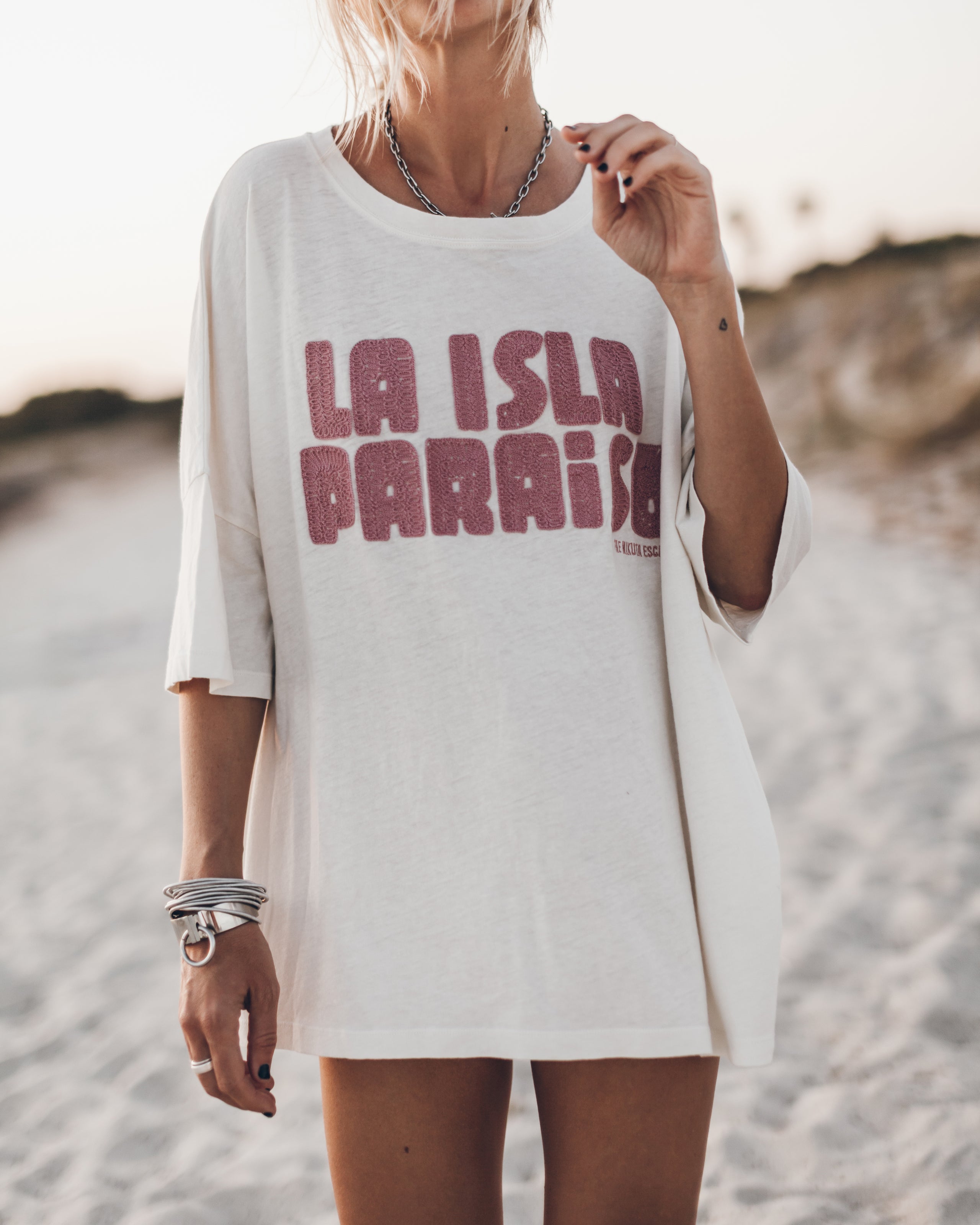 The Pink Paraiso Long Loose Shirt - Product photo