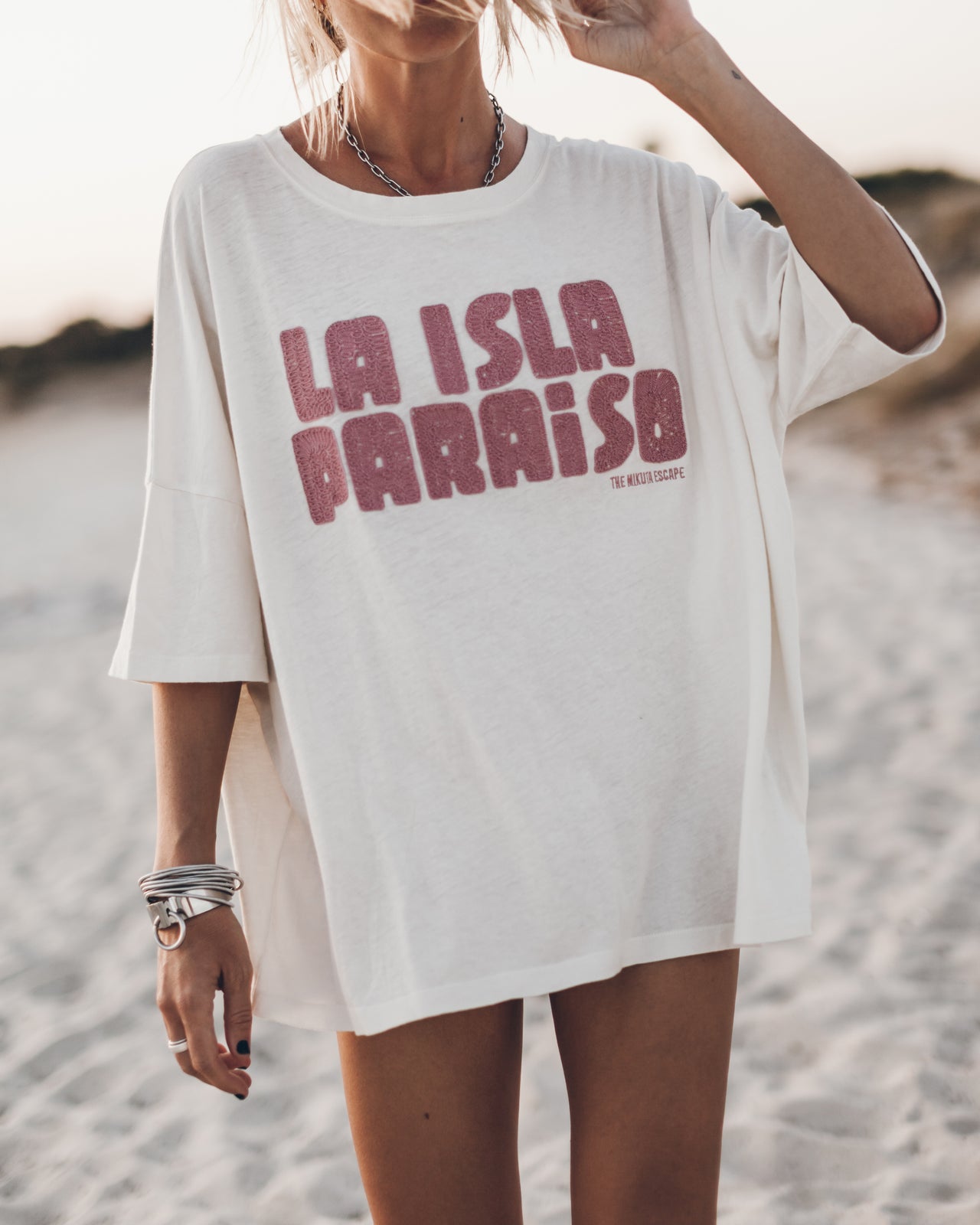 The Pink Paraiso Long Loose T-Shirt