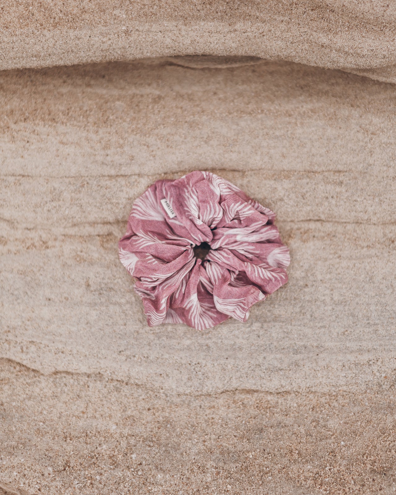 The Pink Printed Scrunchie
