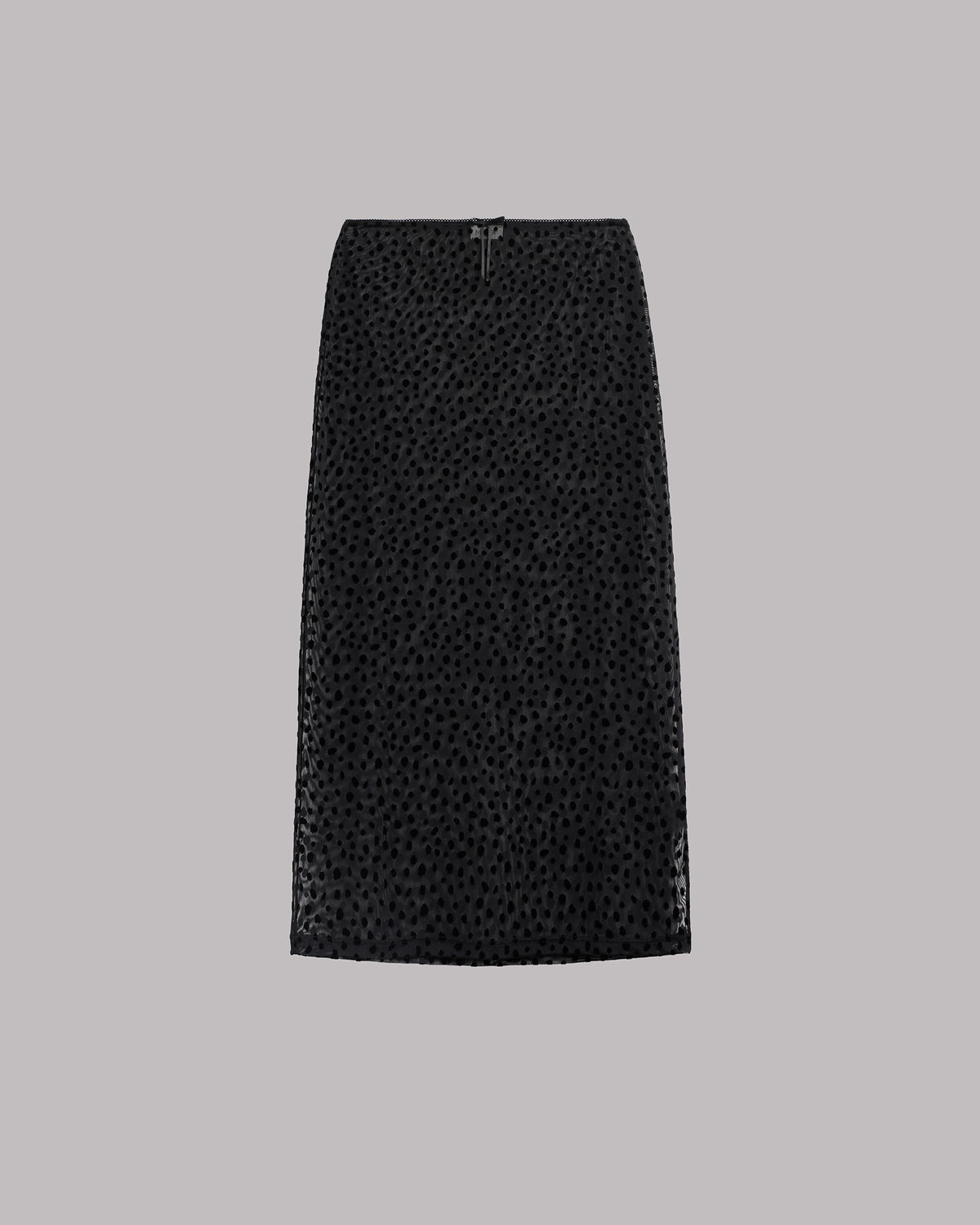 The Black Long Mesh Skirt