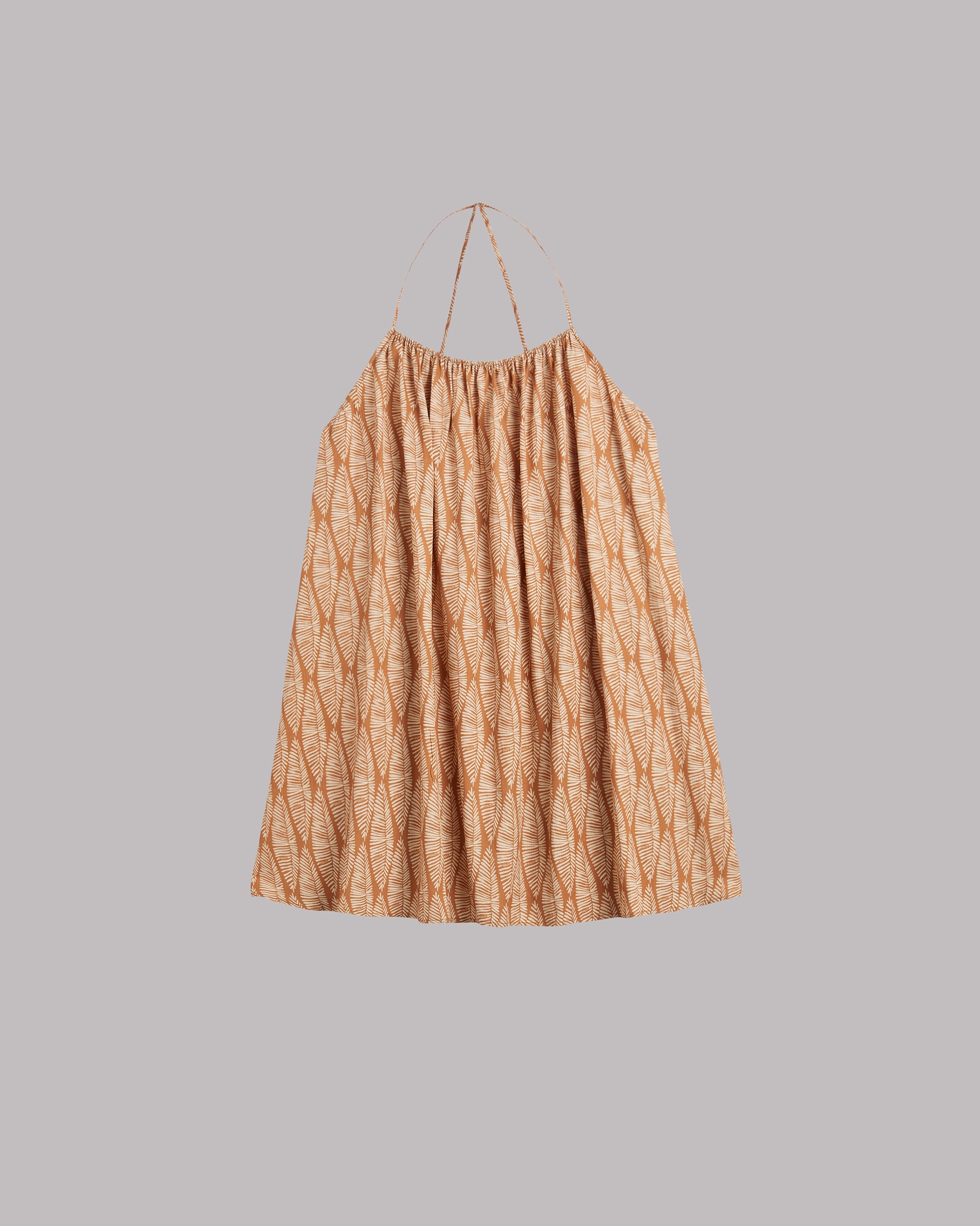 The Brown Printed Short Beach Dress