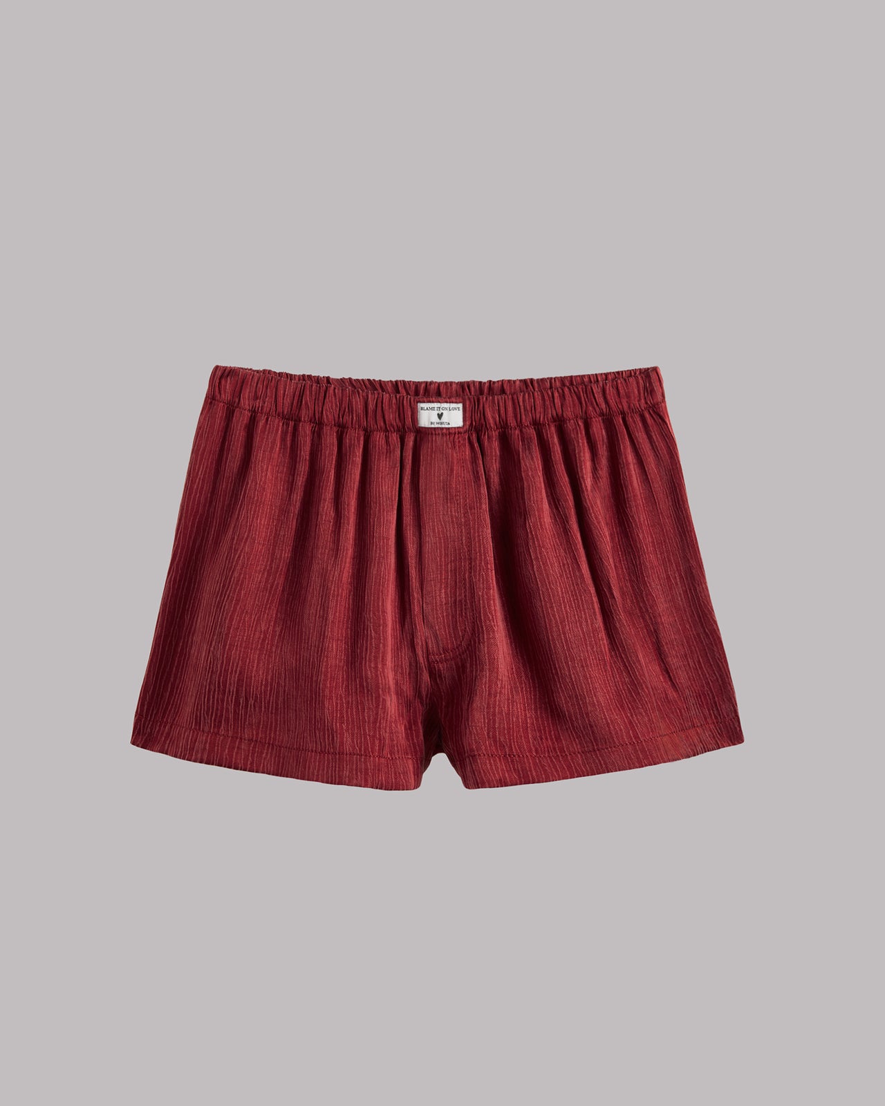 The Red Crinkle Boxer Shorts