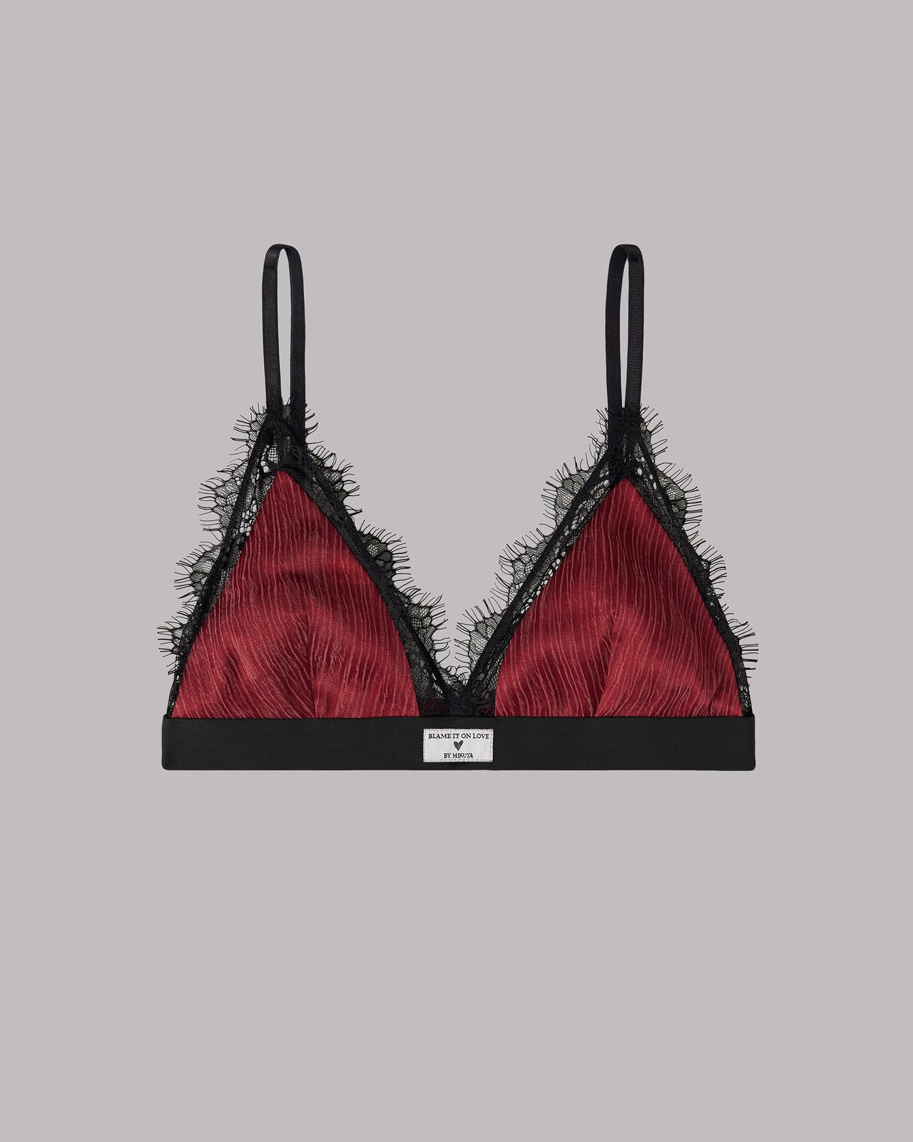 The Red Crinkle Bralette