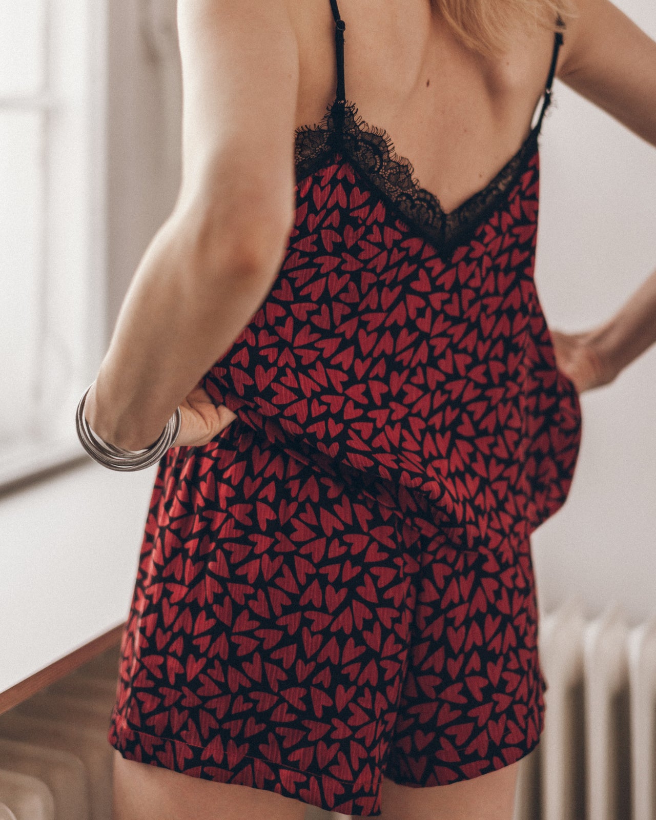 The Red Hearts Crinkle Boxer Shorts The Red Hearts Crinkle Top The Bangles Studio Ann - Product p...