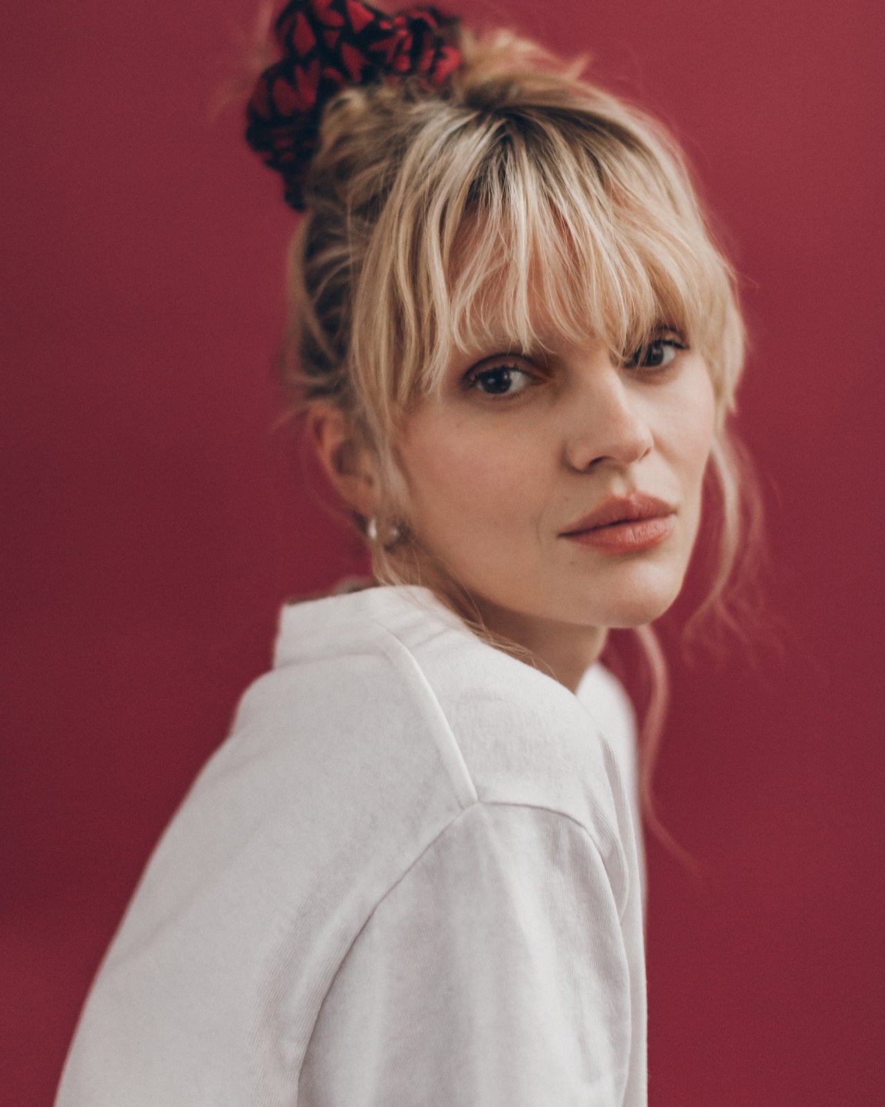 The Red Hearts Crinkle Scrunchie