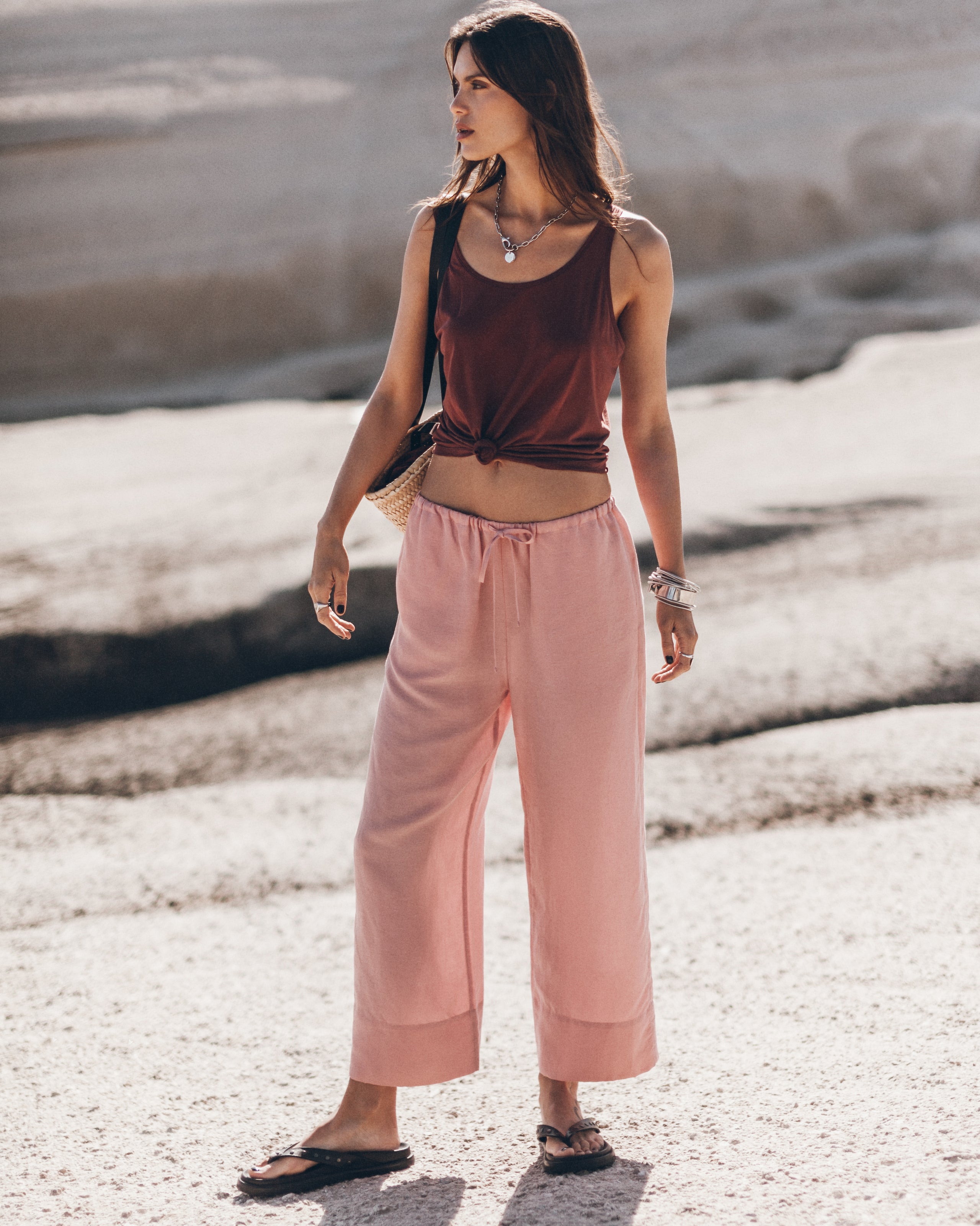 The Red Thin Base Tank Top