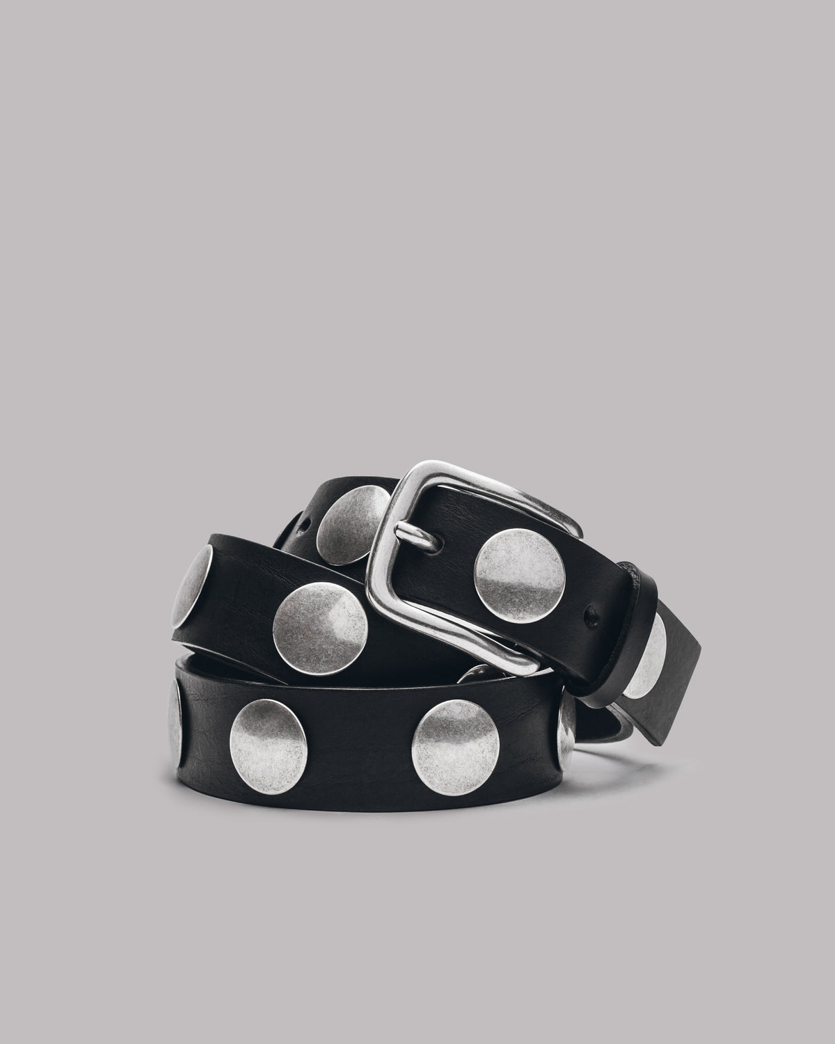 The Round Studs Leather Belt