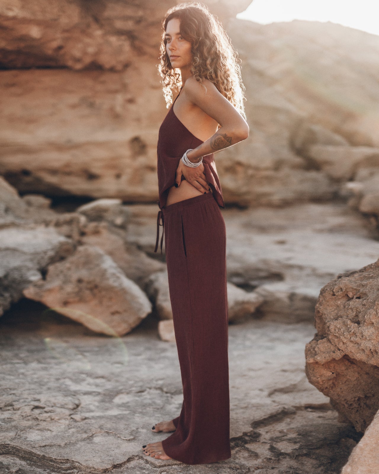 The Russet Flowy Pants