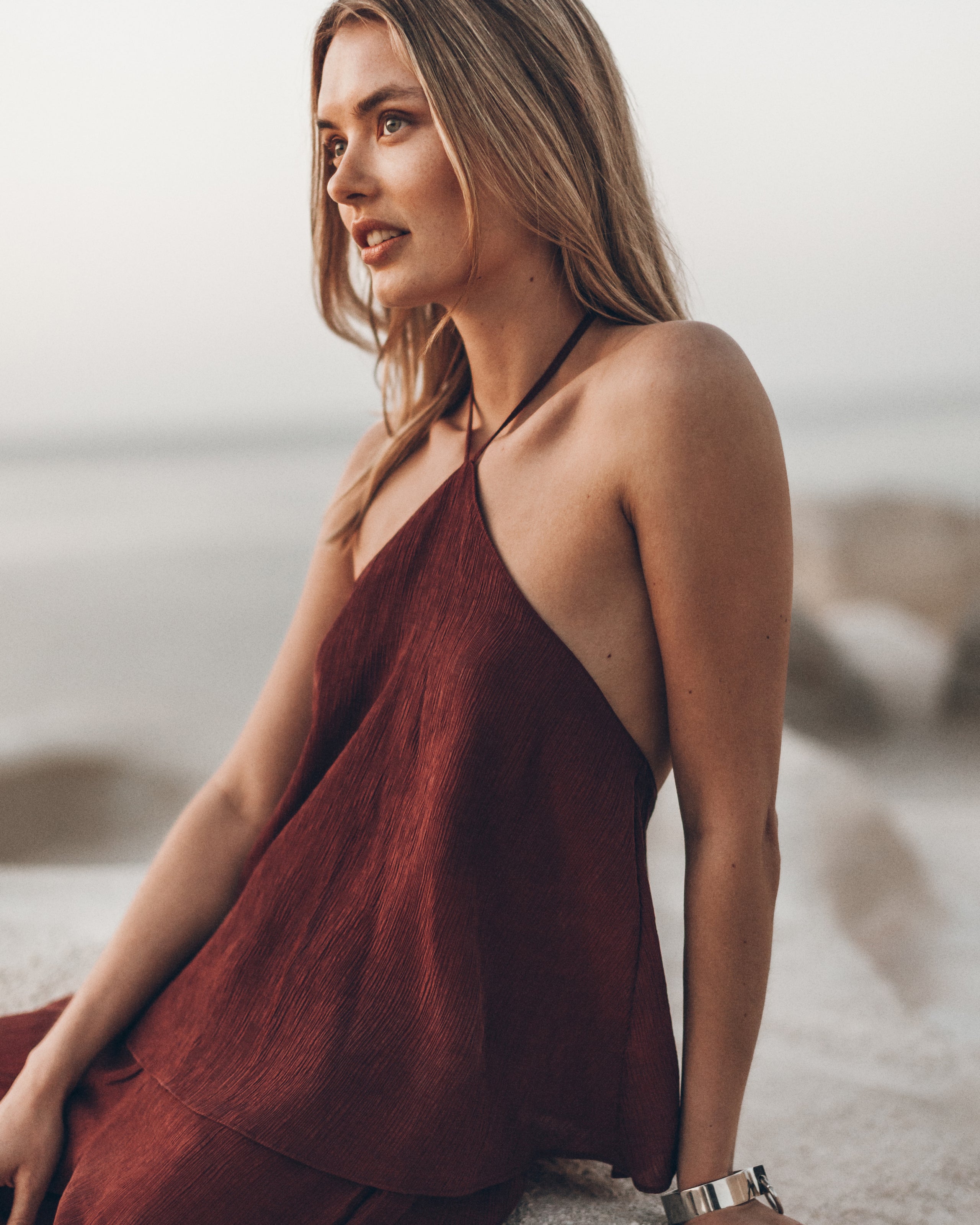 The Russet Halterneck Top