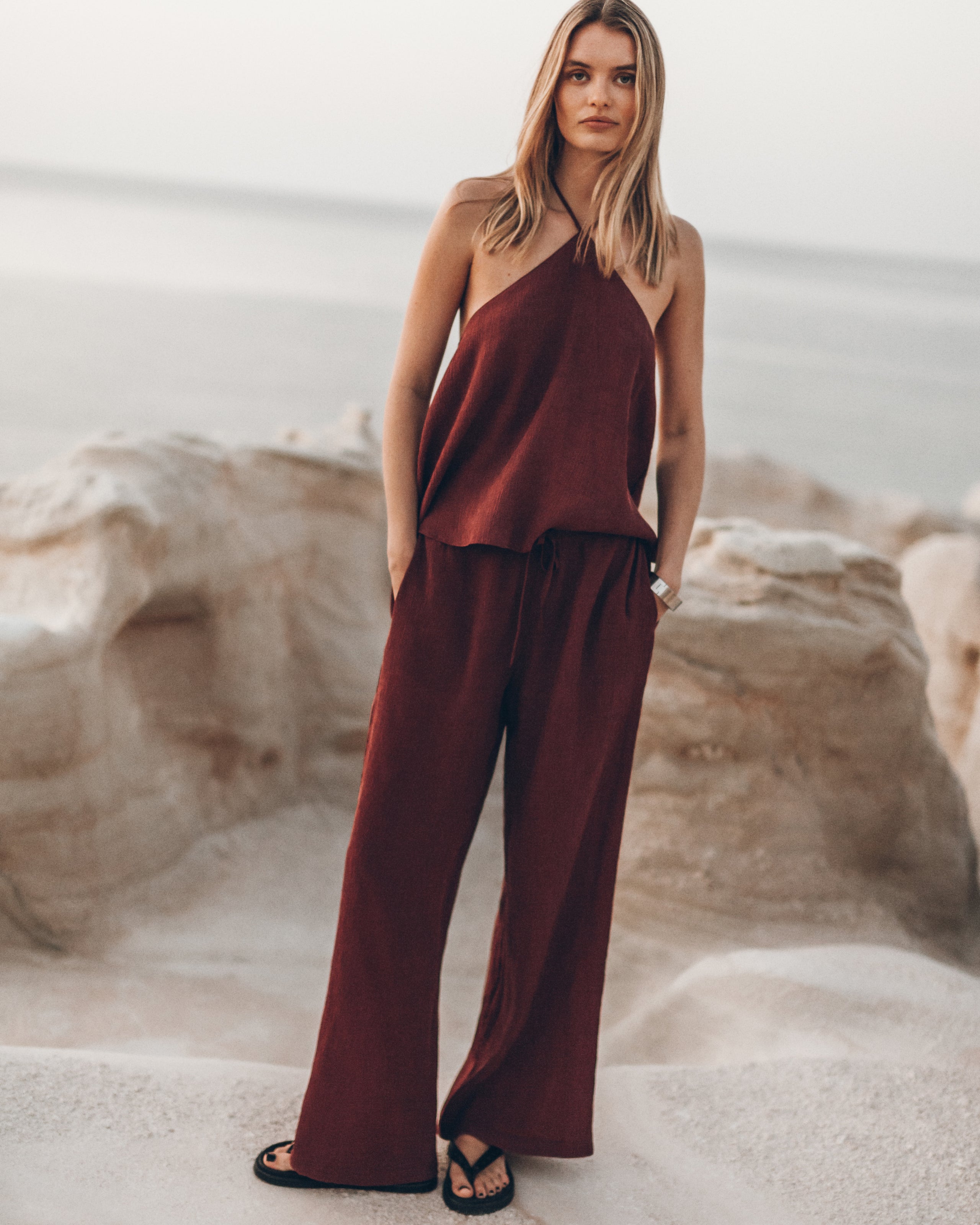 The Russet Halterneck Top