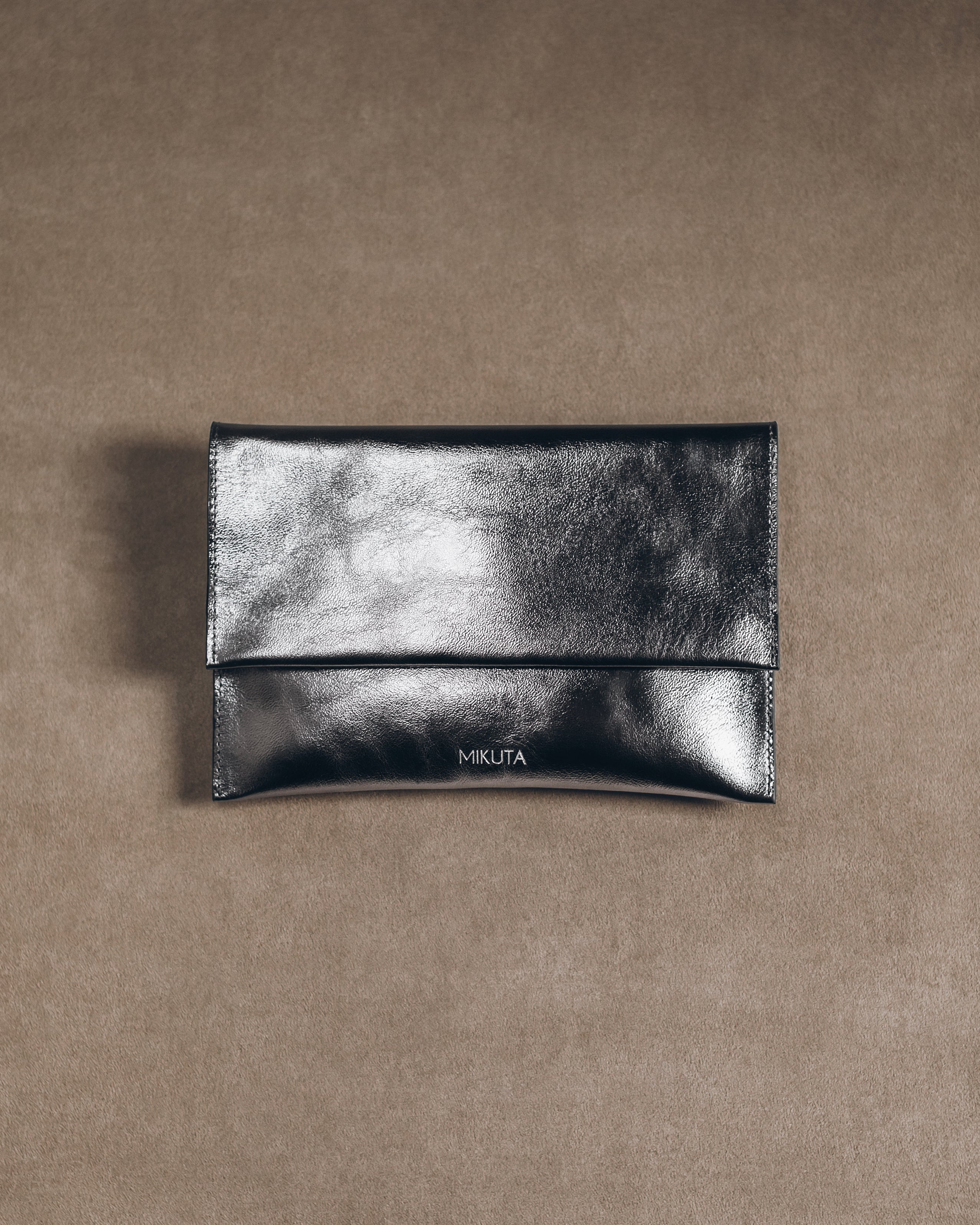 The Silver Leather Essentials Pouch