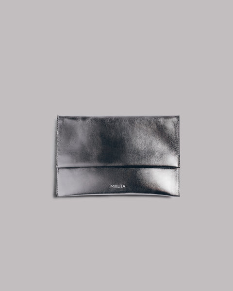 MIKUTA | The Silver Leather Essentials Pouch