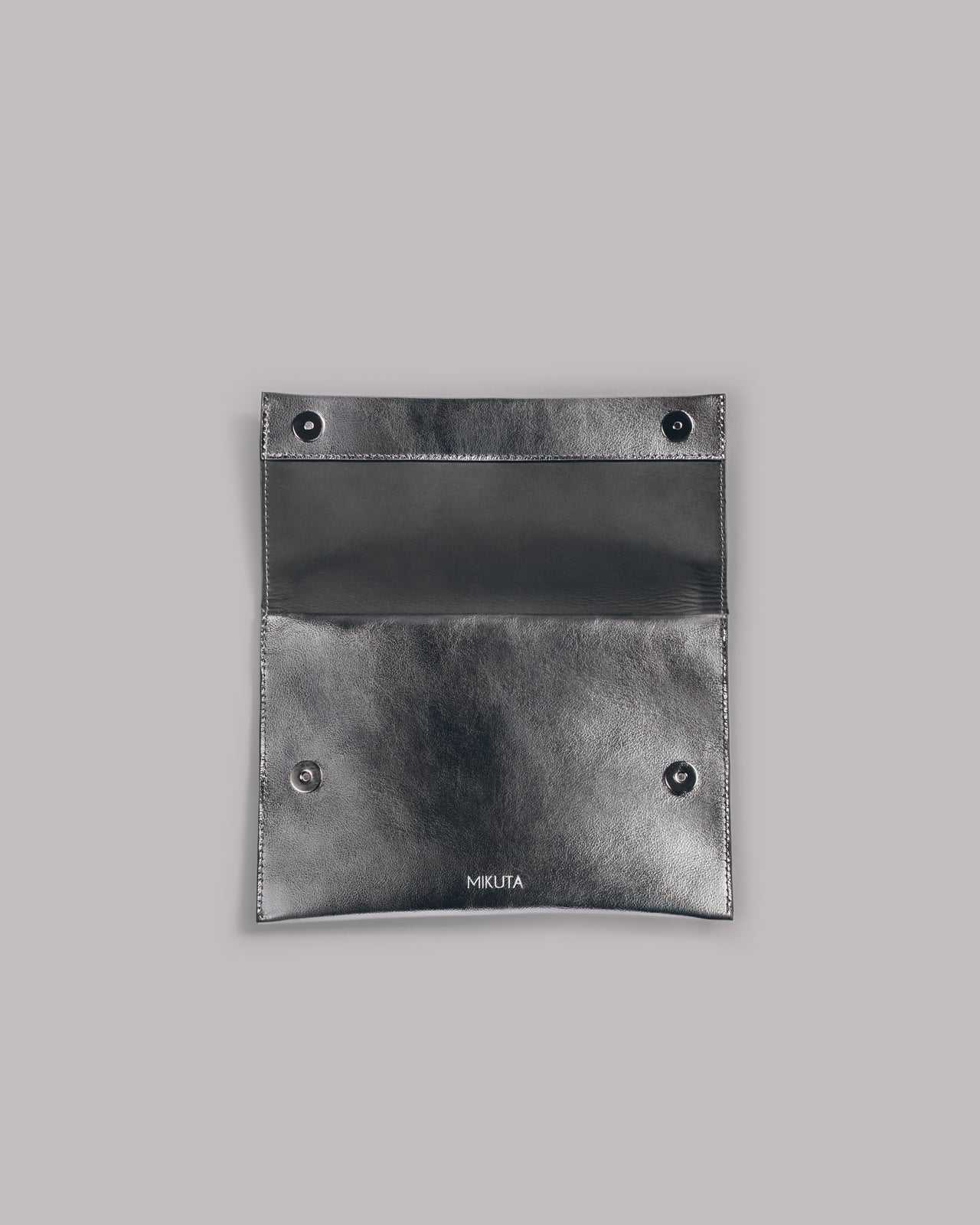 The Silver Leather Essentials Pouch