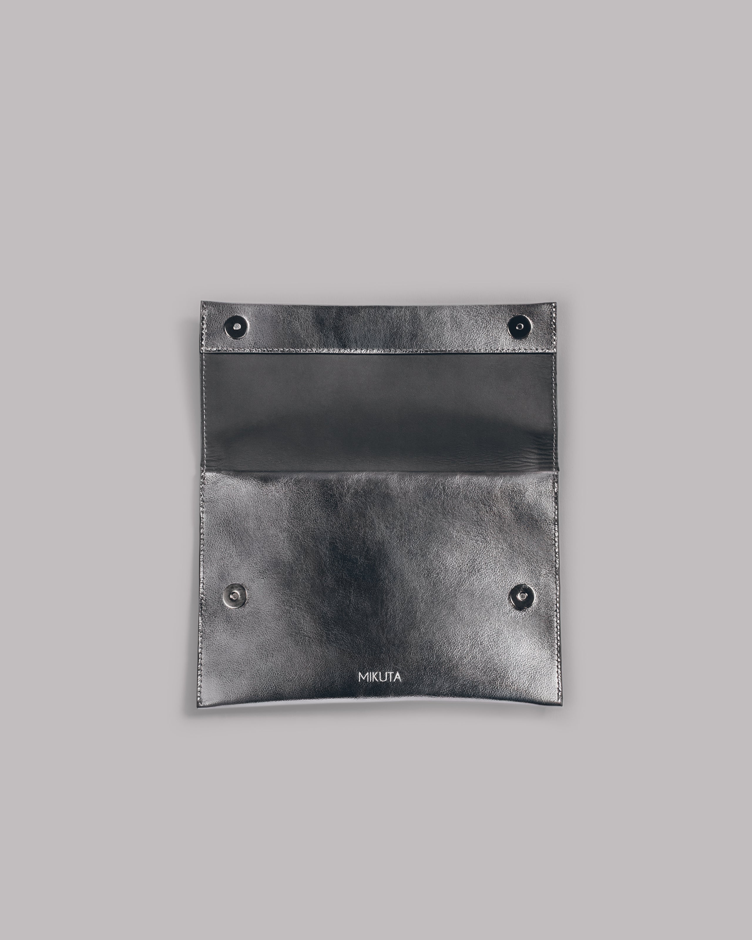 The Silver Leather Essentials Pouch