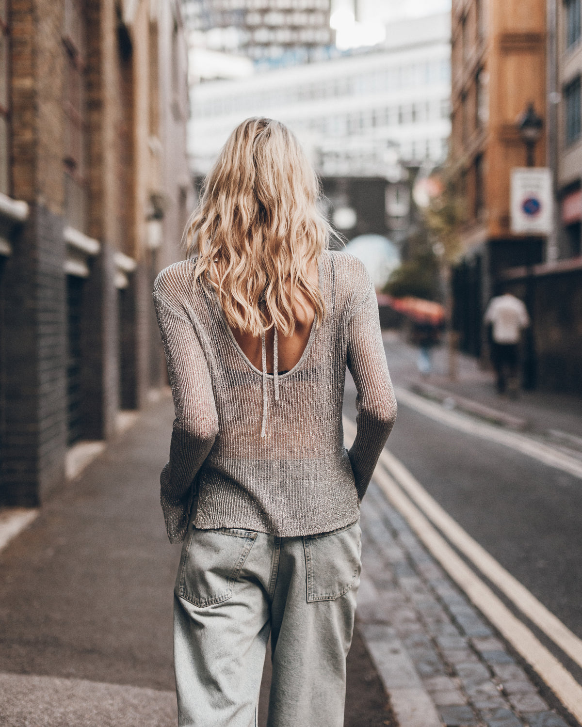 The Silver Metallic Knitted Longsleeve