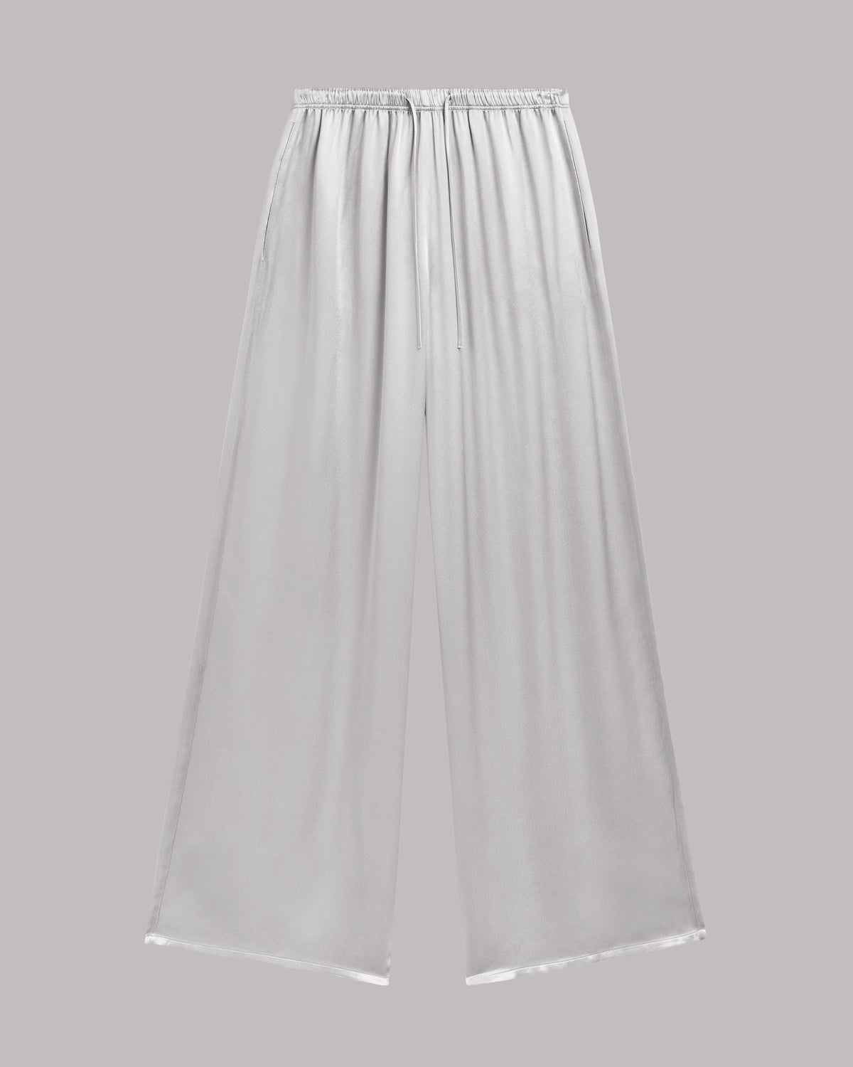 The Silver Satin Slip Pants