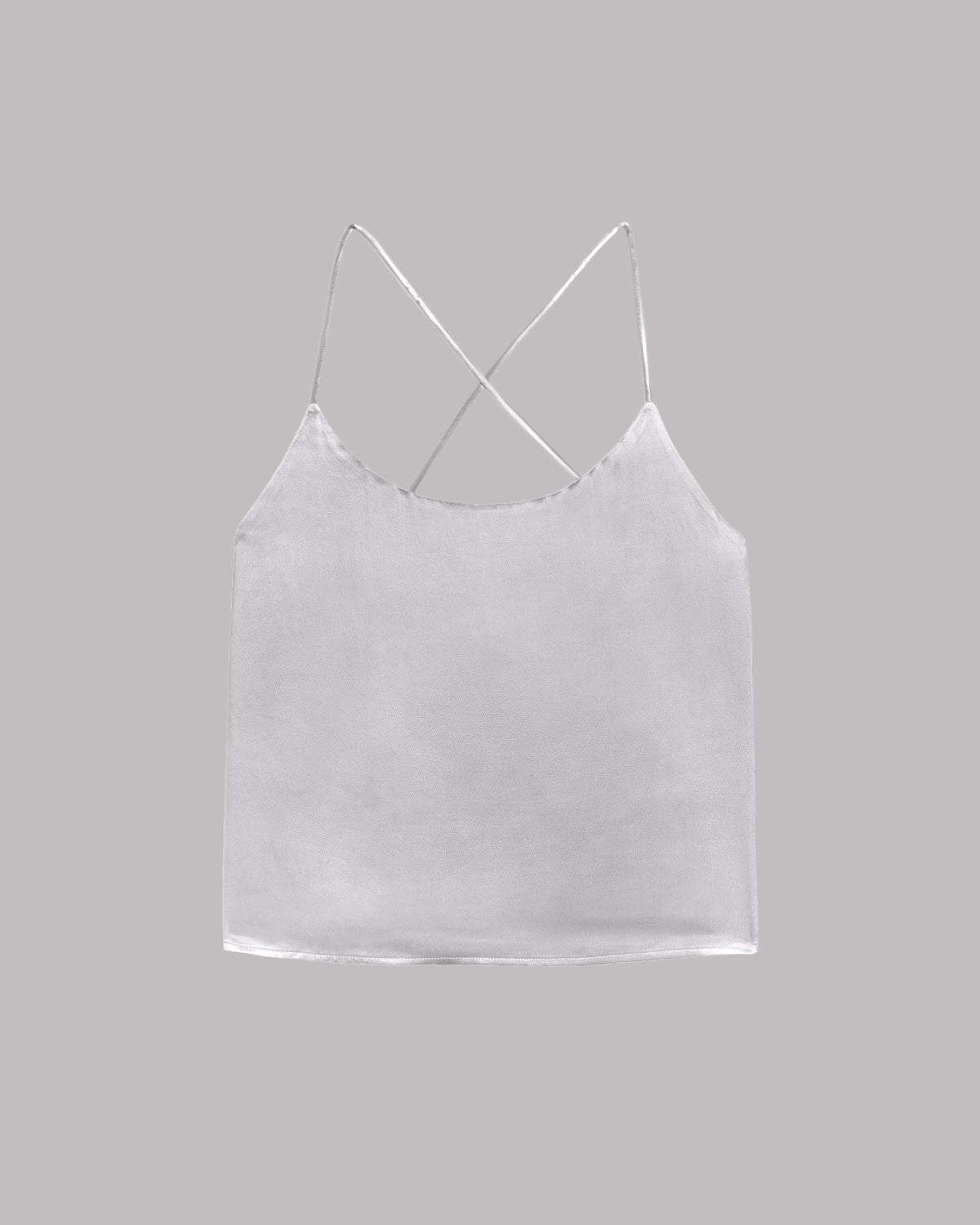 The Silver Satin Top