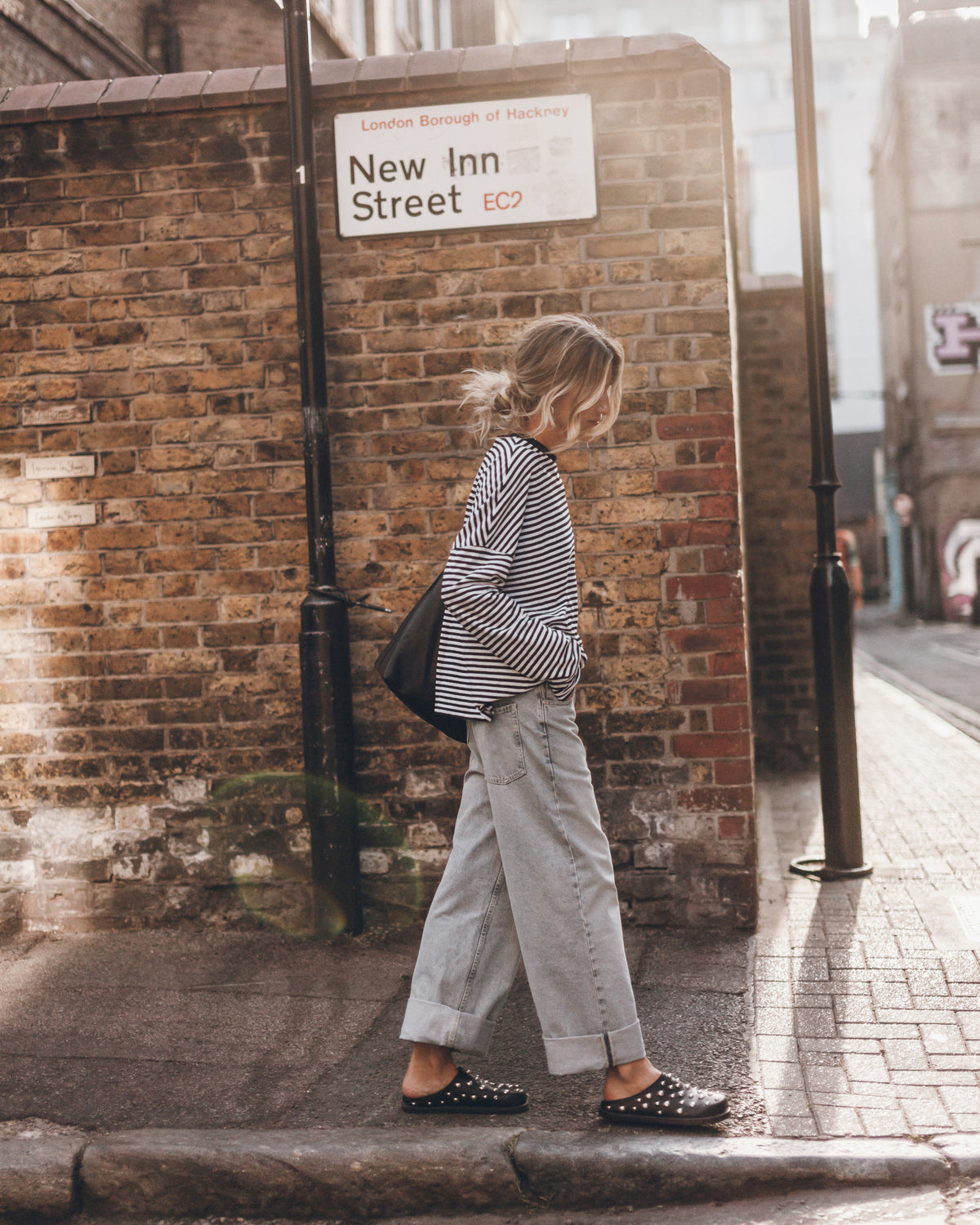 The Striped Cotton Linen Loose Longsleeve