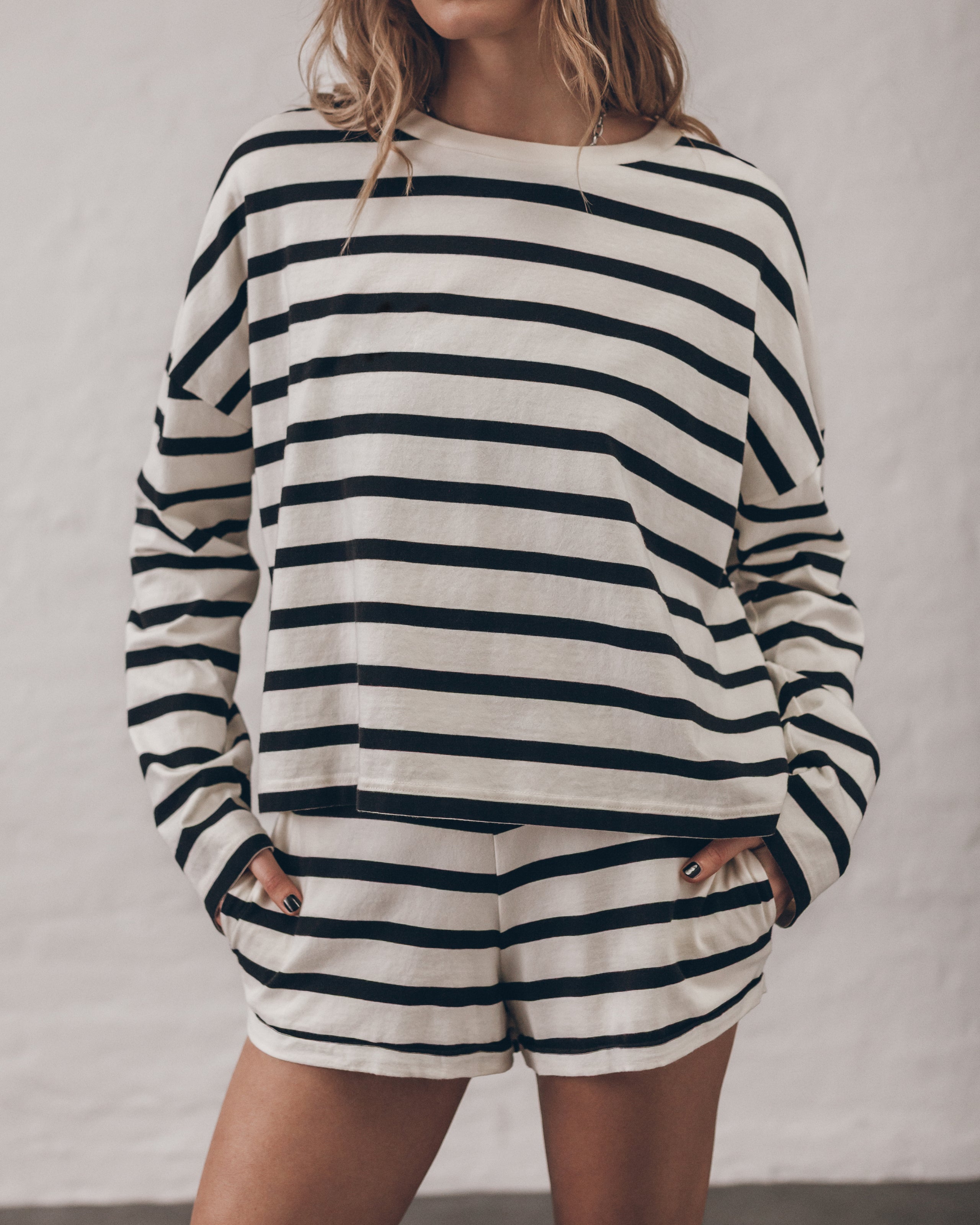The Striped Loose Cotton Longsleeve