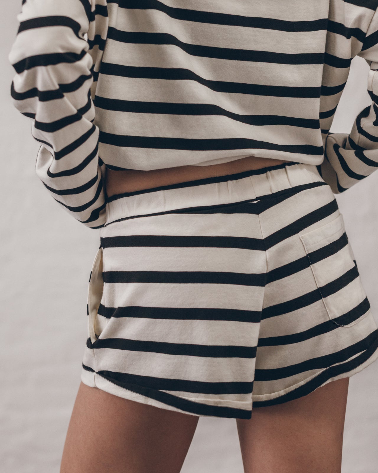 The Striped Cotton Shorts