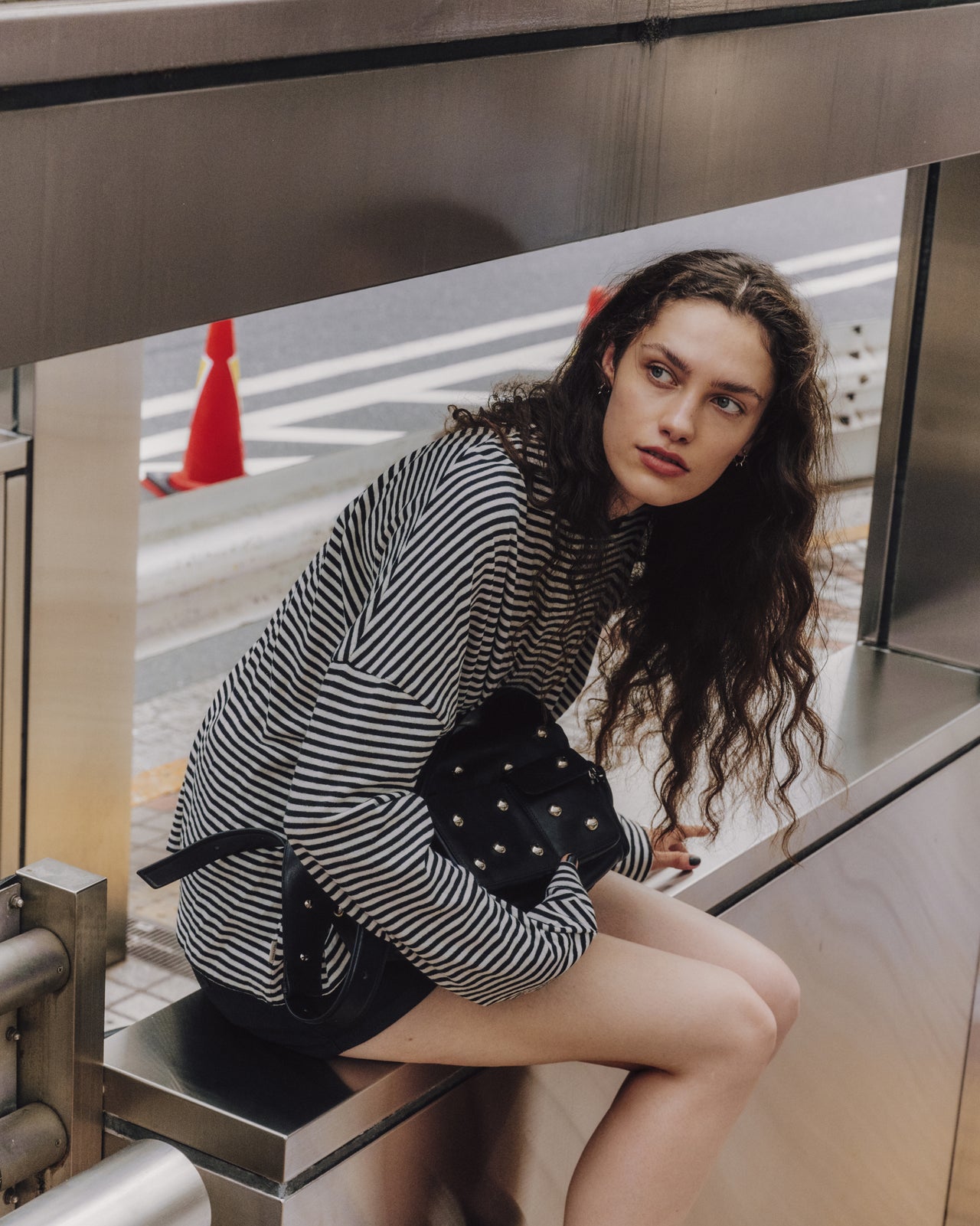 The Striped Dry Cotton Loose Longsleeve