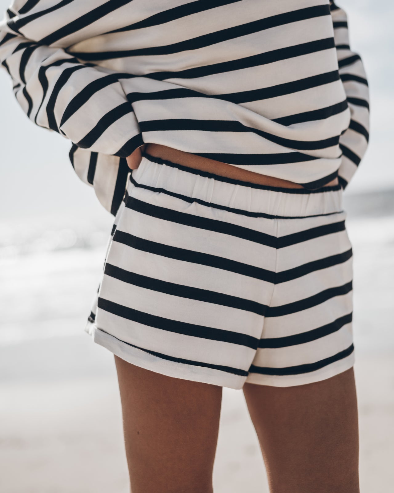 The Striped Cotton Shorts