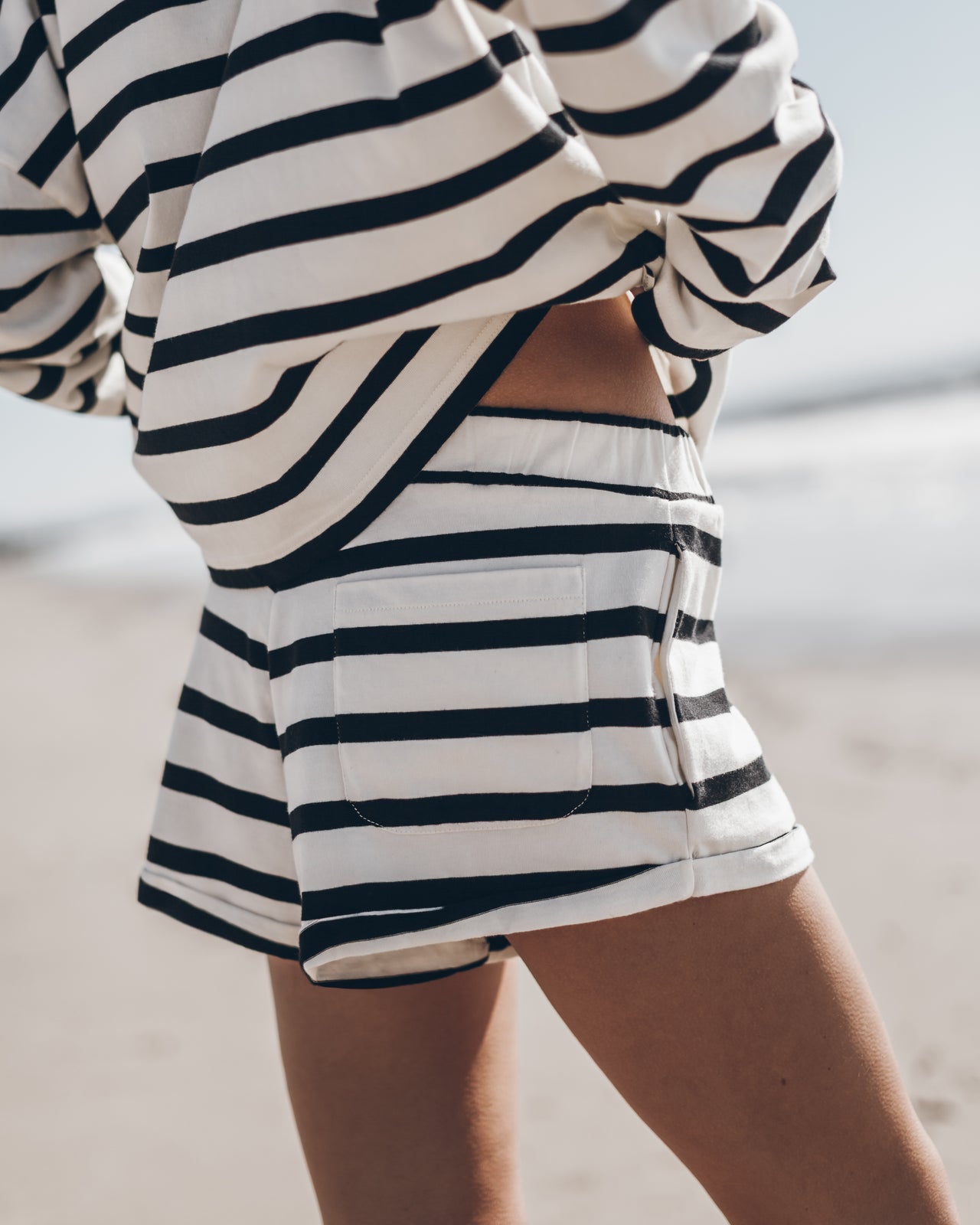The Striped Cotton Shorts
